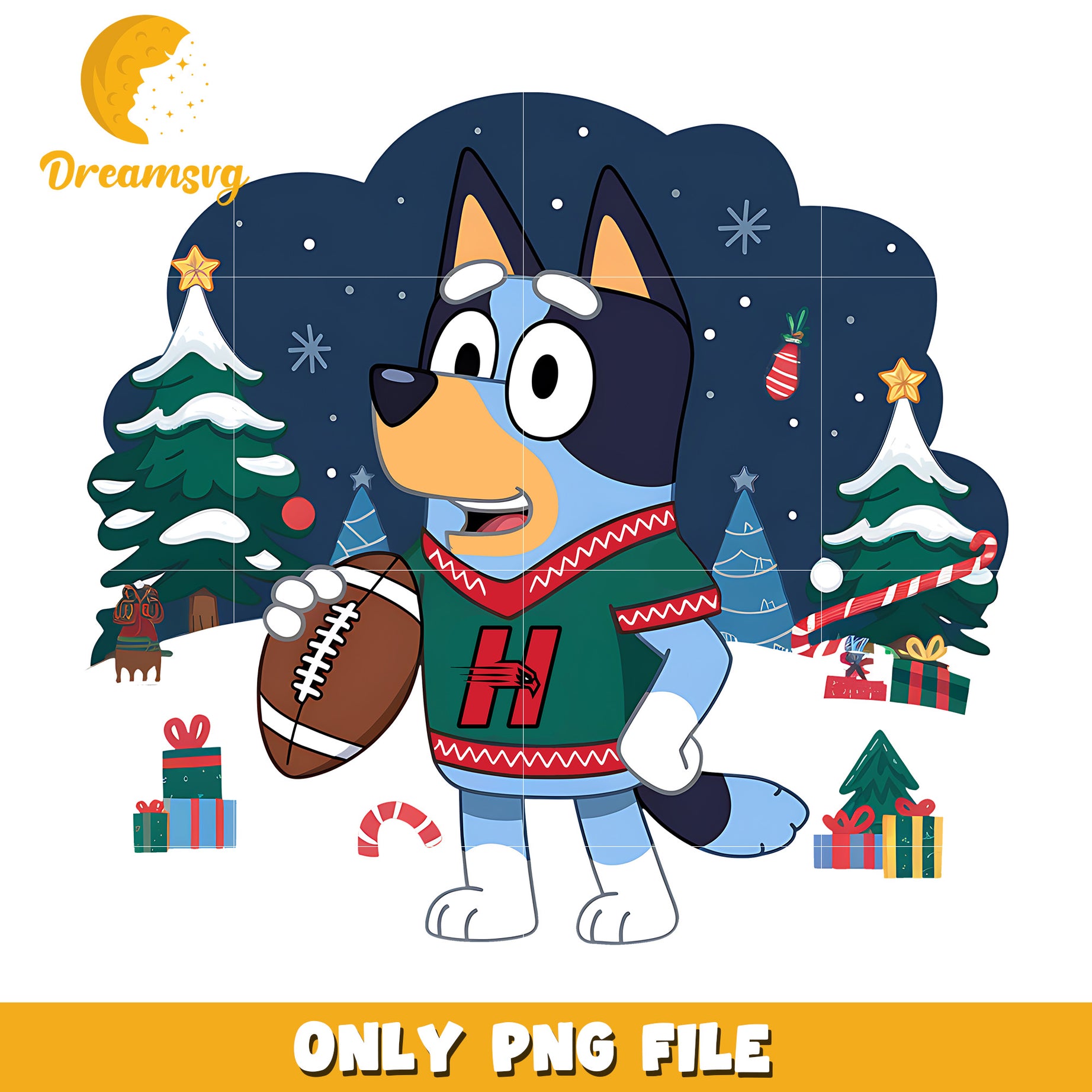 Bluey christmas tree png, Hartford Hawks png, ncaa png