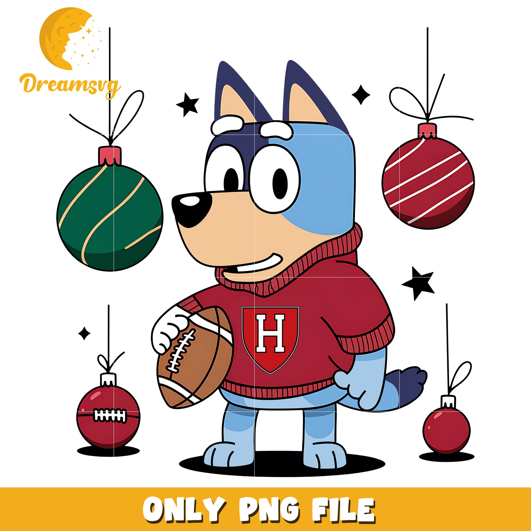 Bluey christmas tree png, Harvard Crimson png, ncaa png