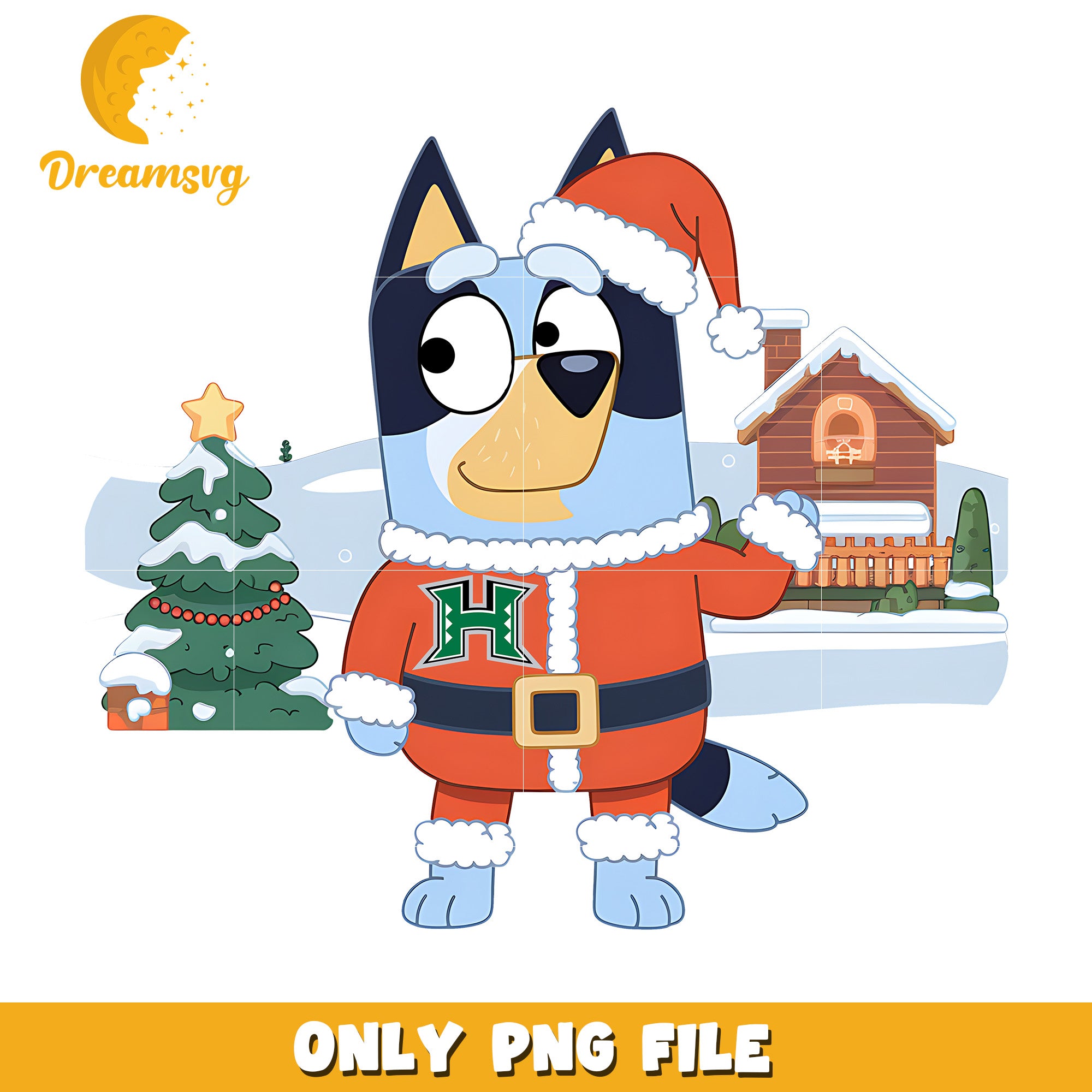 Bluey christmas tree png, Hawaii Warriors png, ncaa png