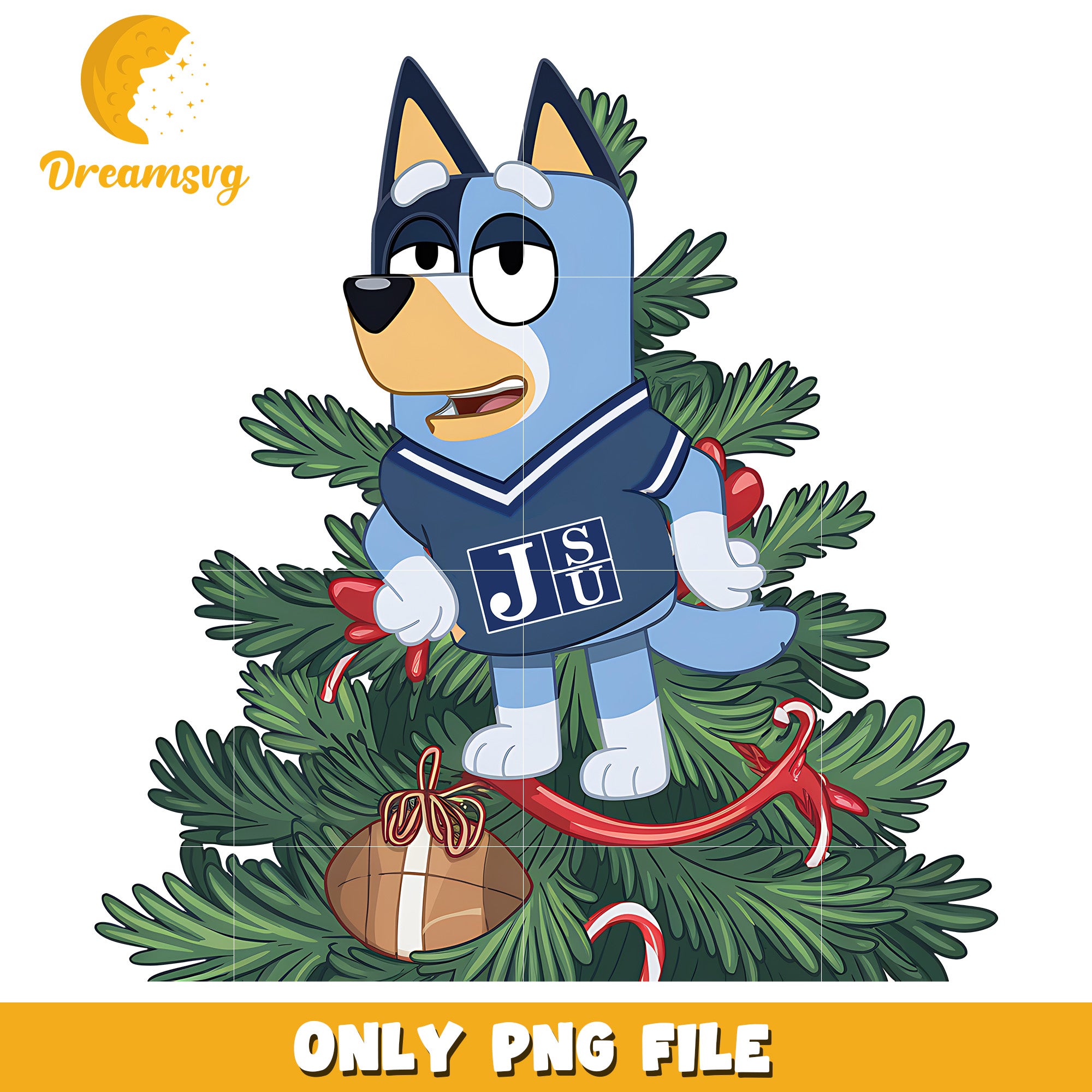 Bluey christmas tree png, Jackson State Tigers png, ncaa png