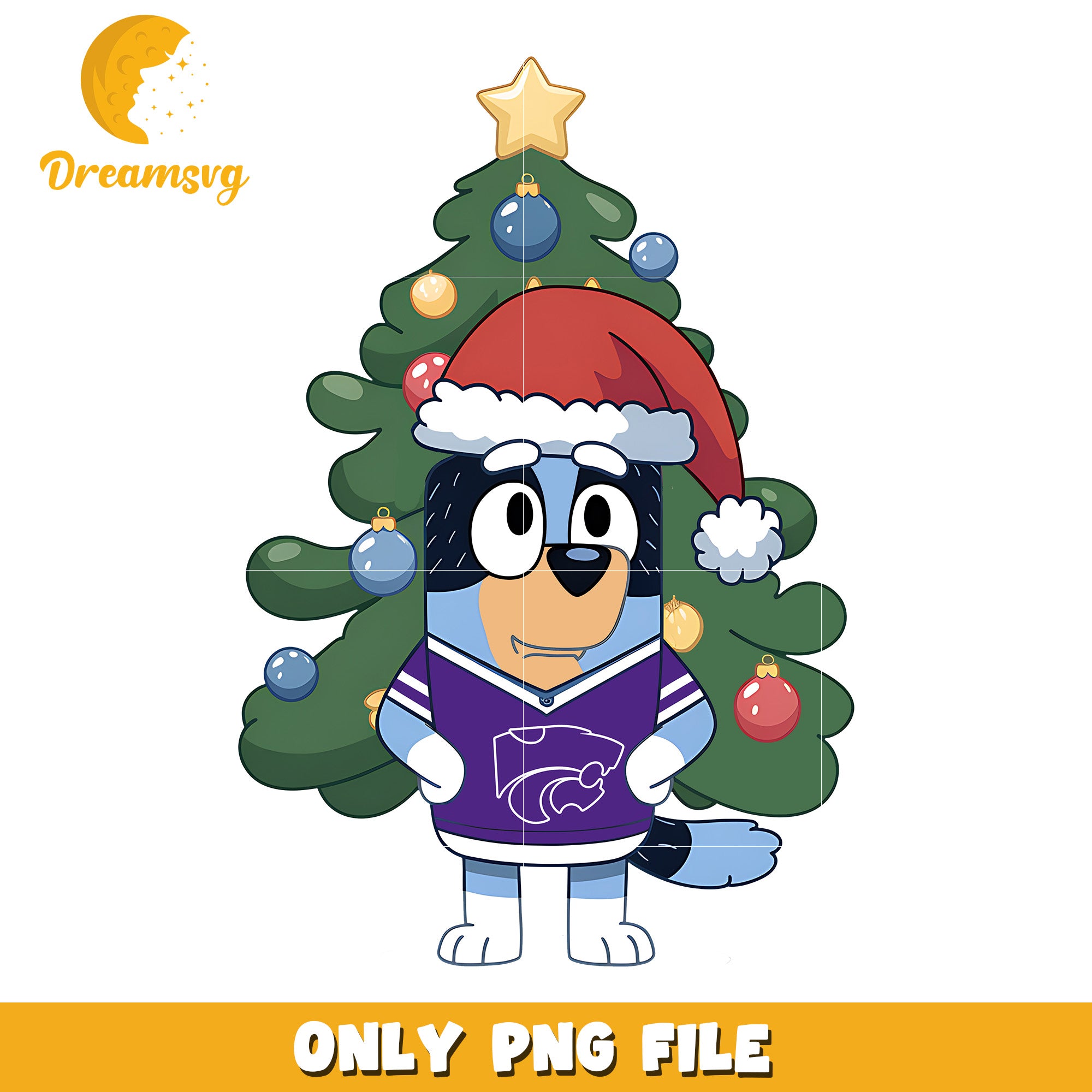 Bluey christmas tree png, Kansas State Wildcats png, ncaa png