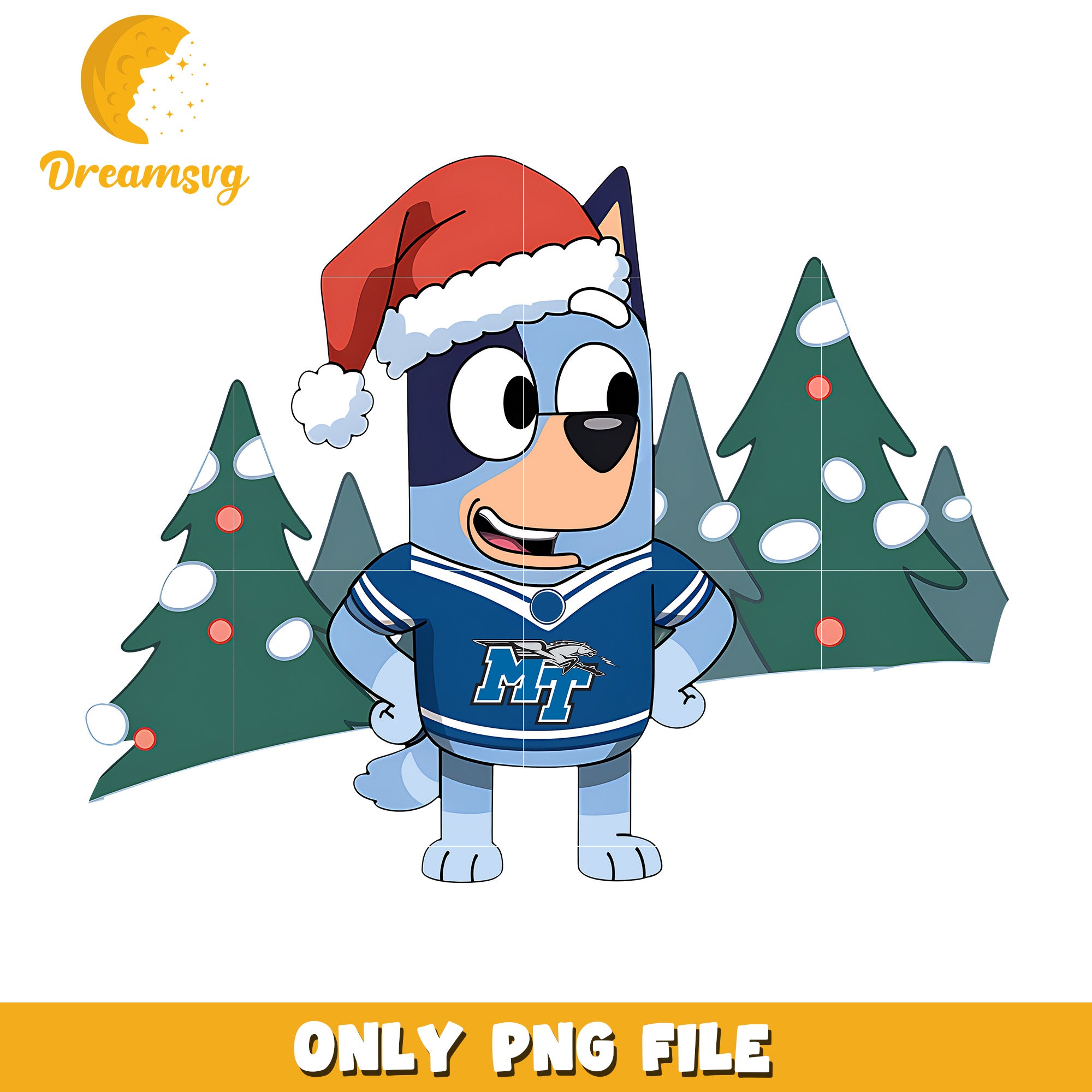 Bluey christmas tree png, Middle Tennessee Blue Raiders png, ncaa png