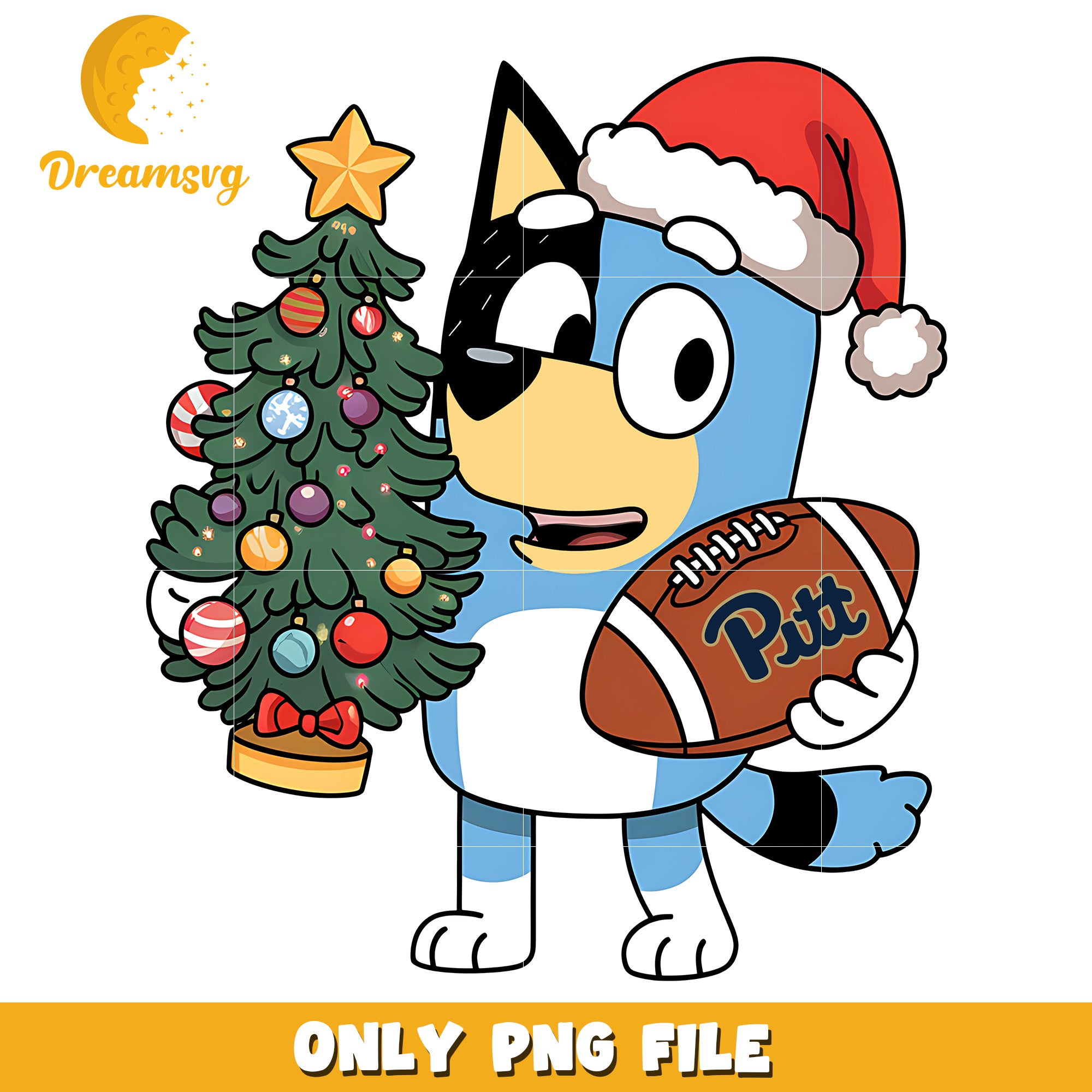Bluey christmas tree png, Pittsburgh Panthers png, ncaa png