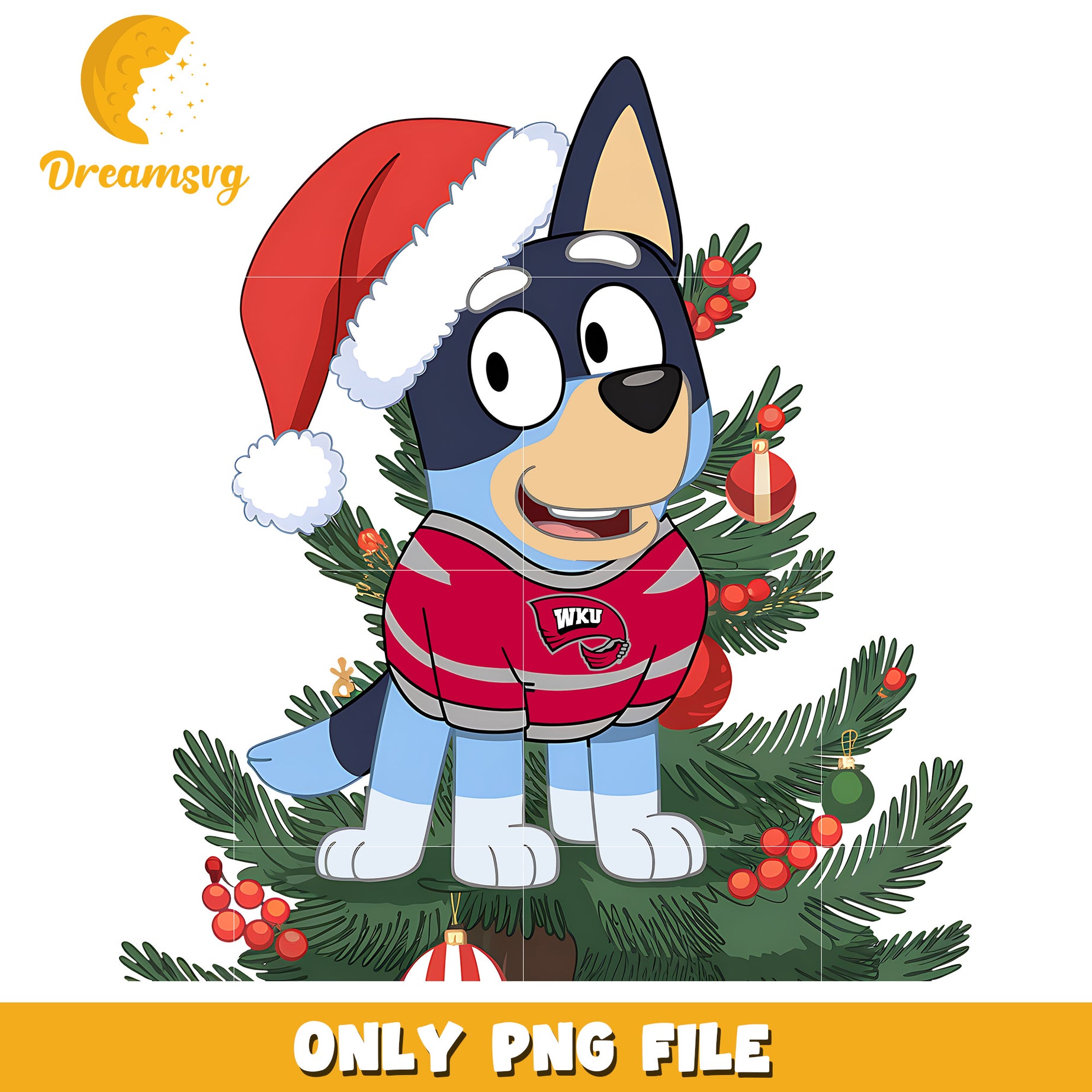 Bluey christmas tree png, Western Kentucky Hilltoppers png, ncaa png