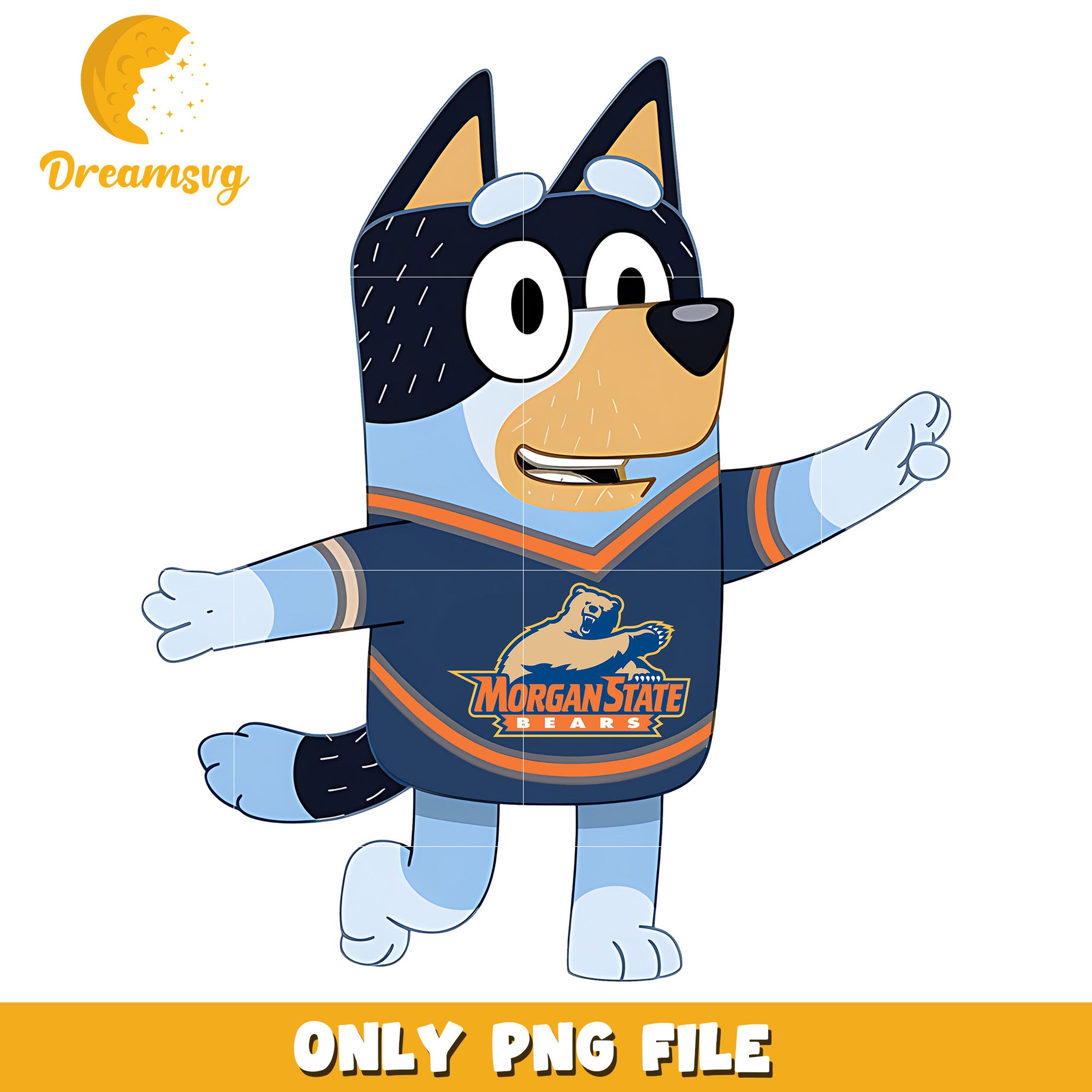 Bluey dad chearleader ncaa png, Morgan State Bears png, ncaa png