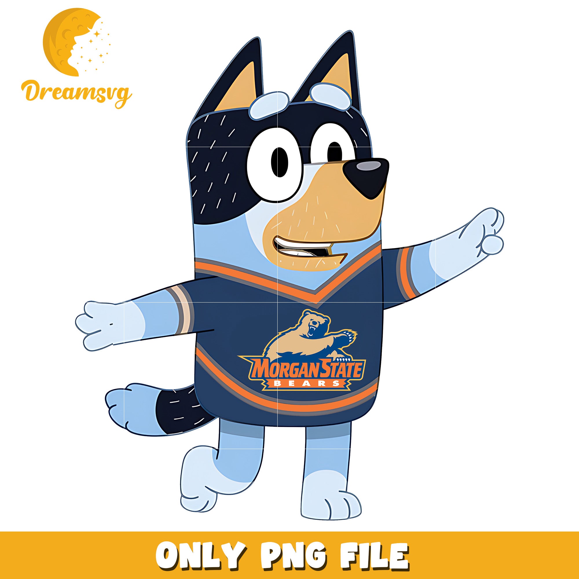 Bluey dad chearleader ncaa png, Morgan State Bears png, ncaa png
