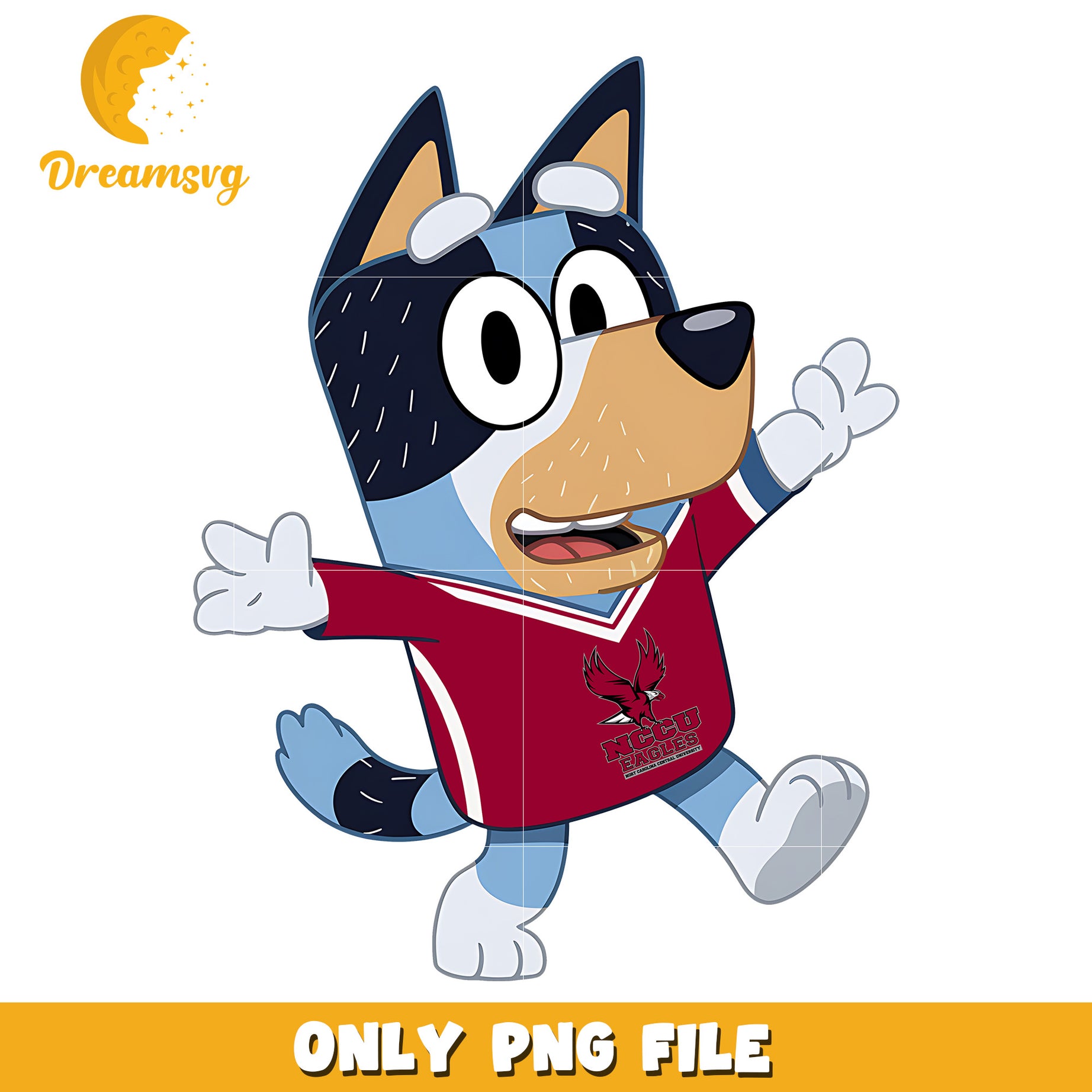 Bluey dad chearleader ncaa png, NCCU Eagles png, ncaa png
