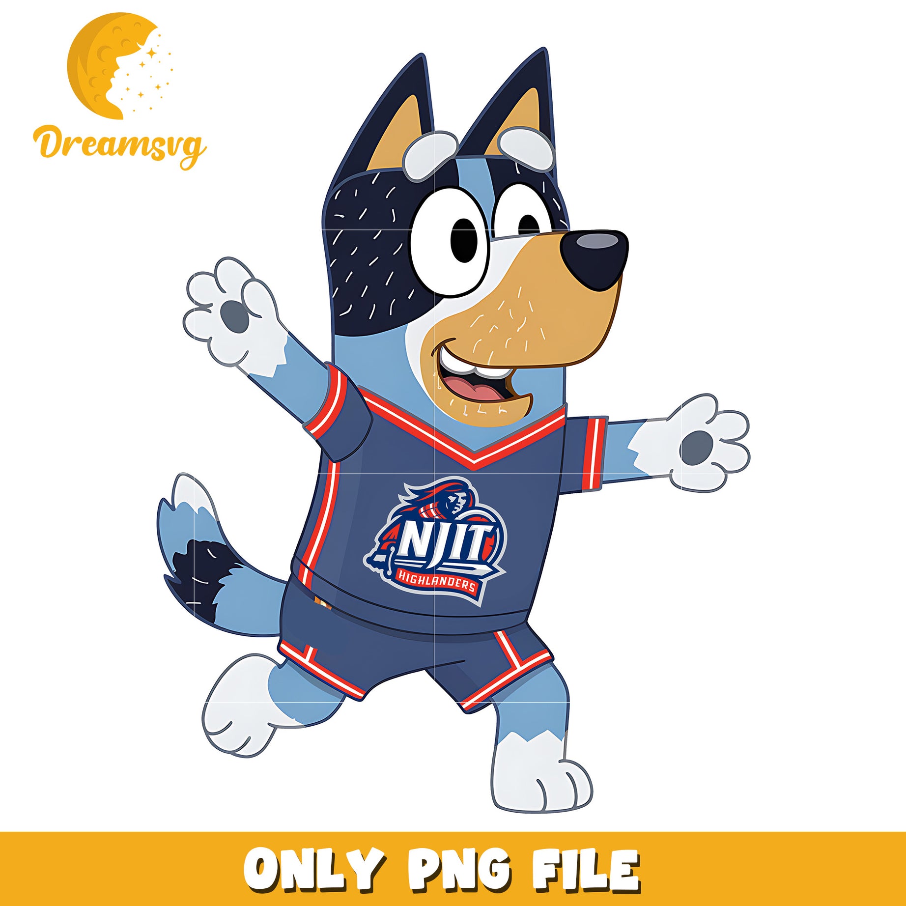 Bluey dad chearleader ncaa png, NJIT Highlanders png, ncaa png