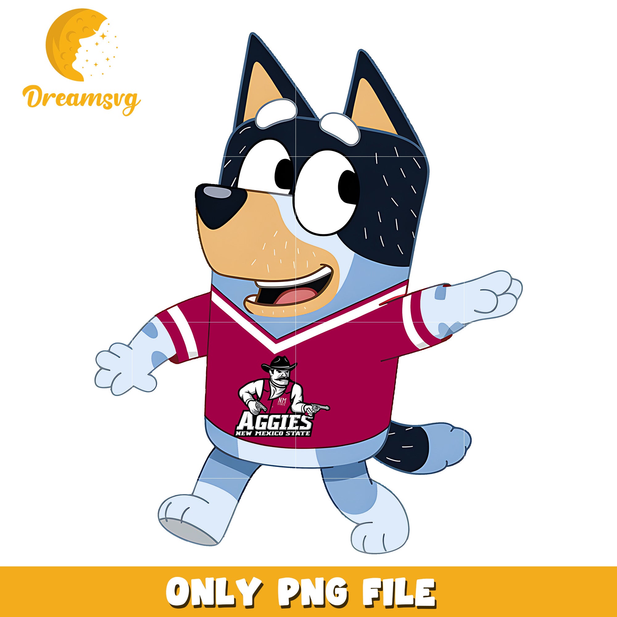 Bluey dad chearleader ncaa png, New Mexico State Aggies png, ncaa png