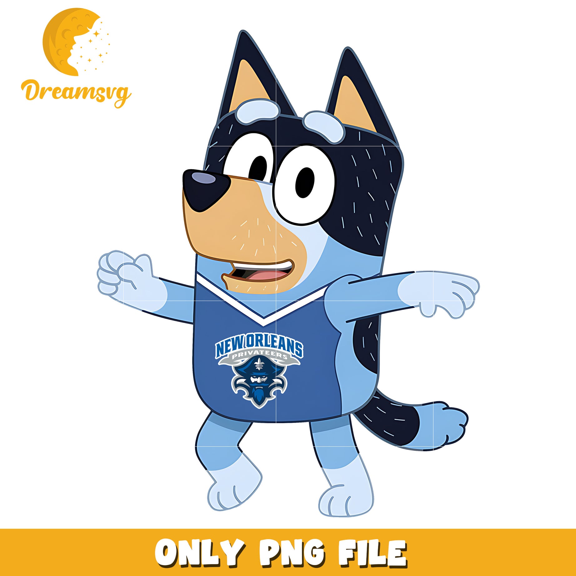Bluey dad chearleader ncaa png, New Orleans Privateers png, ncaa png