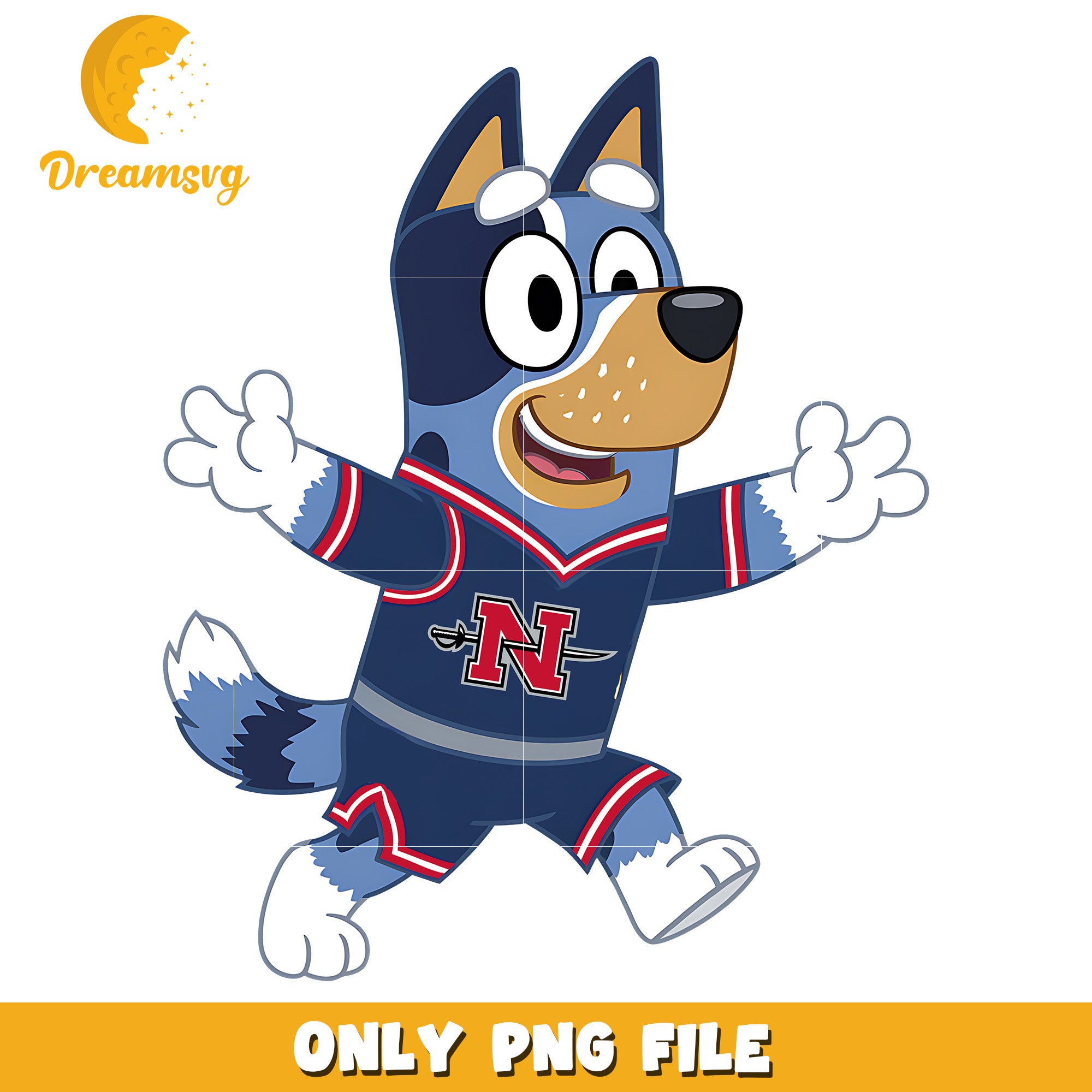 Bluey dad chearleader ncaa png, Nicholls State Colonels png, ncaa png