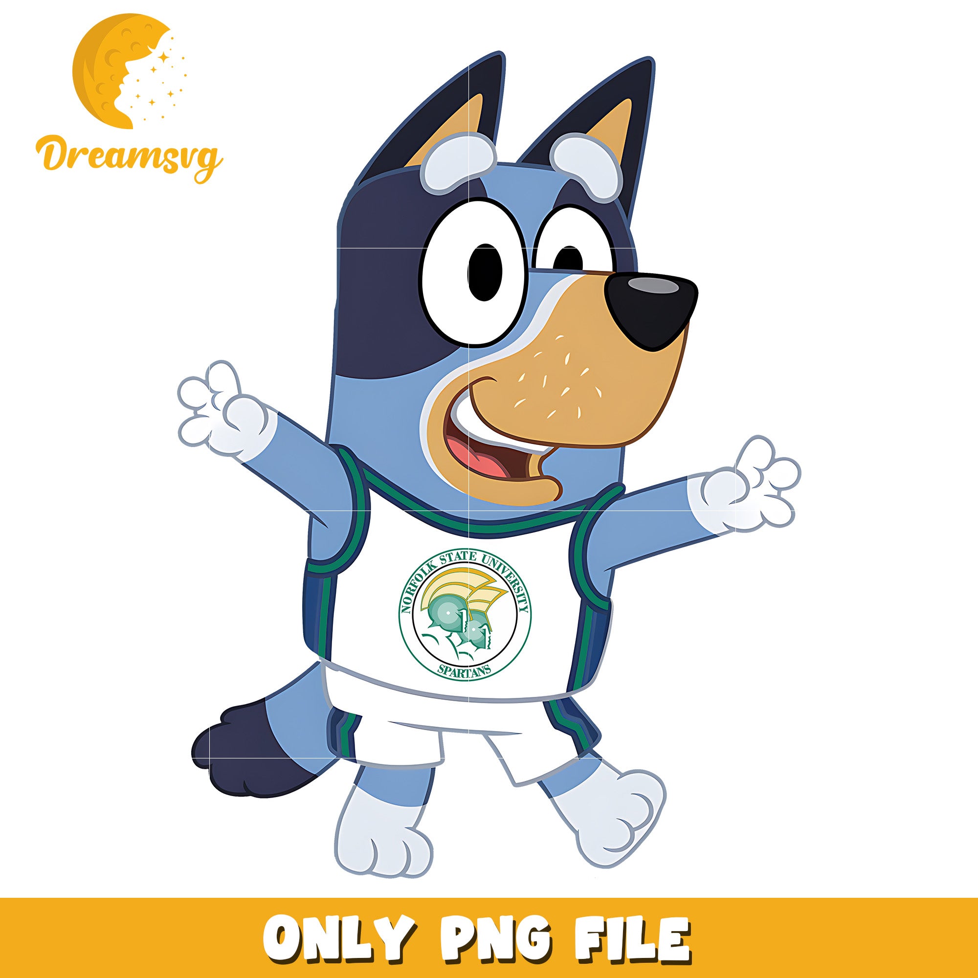 Bluey dad chearleader ncaa png, Norfolk State Spartans png, ncaa png