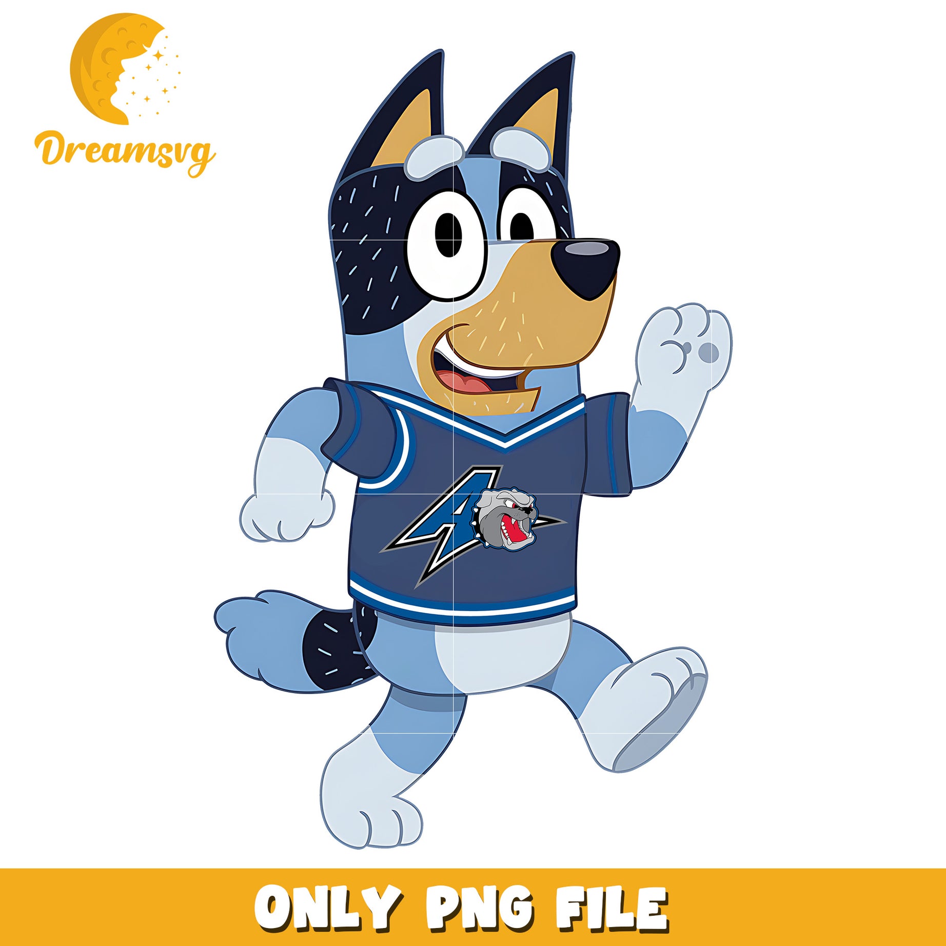 Bluey dad chearleader ncaa png, North Carolina Asheville Bulldogs png