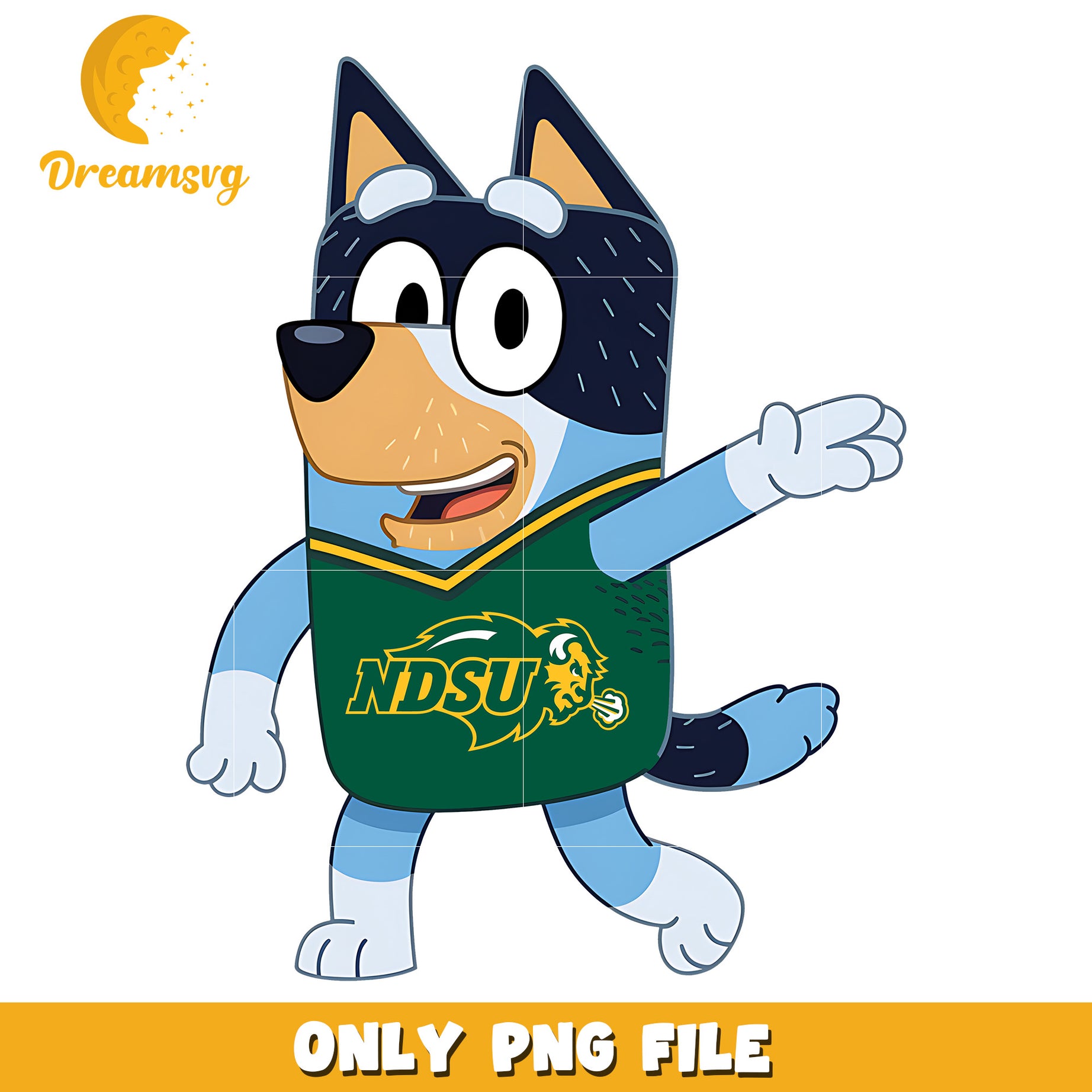 Bluey dad chearleader ncaa png, North Dakota State Bison png