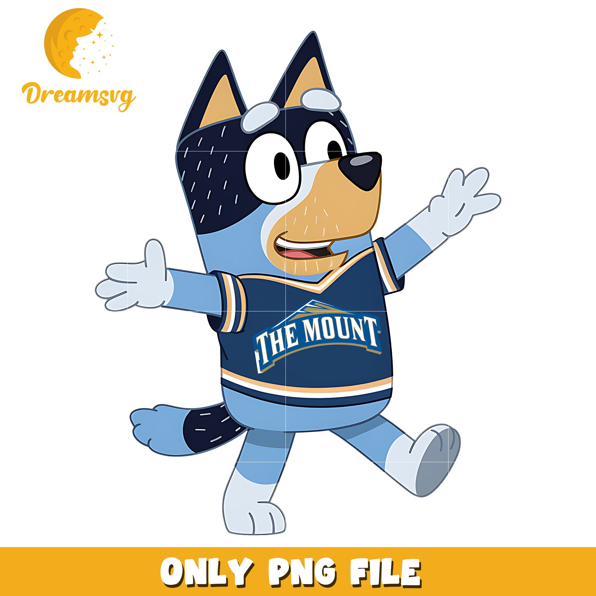 Bluey dad chearleader ncaa team png, Mount St png, ncaa png