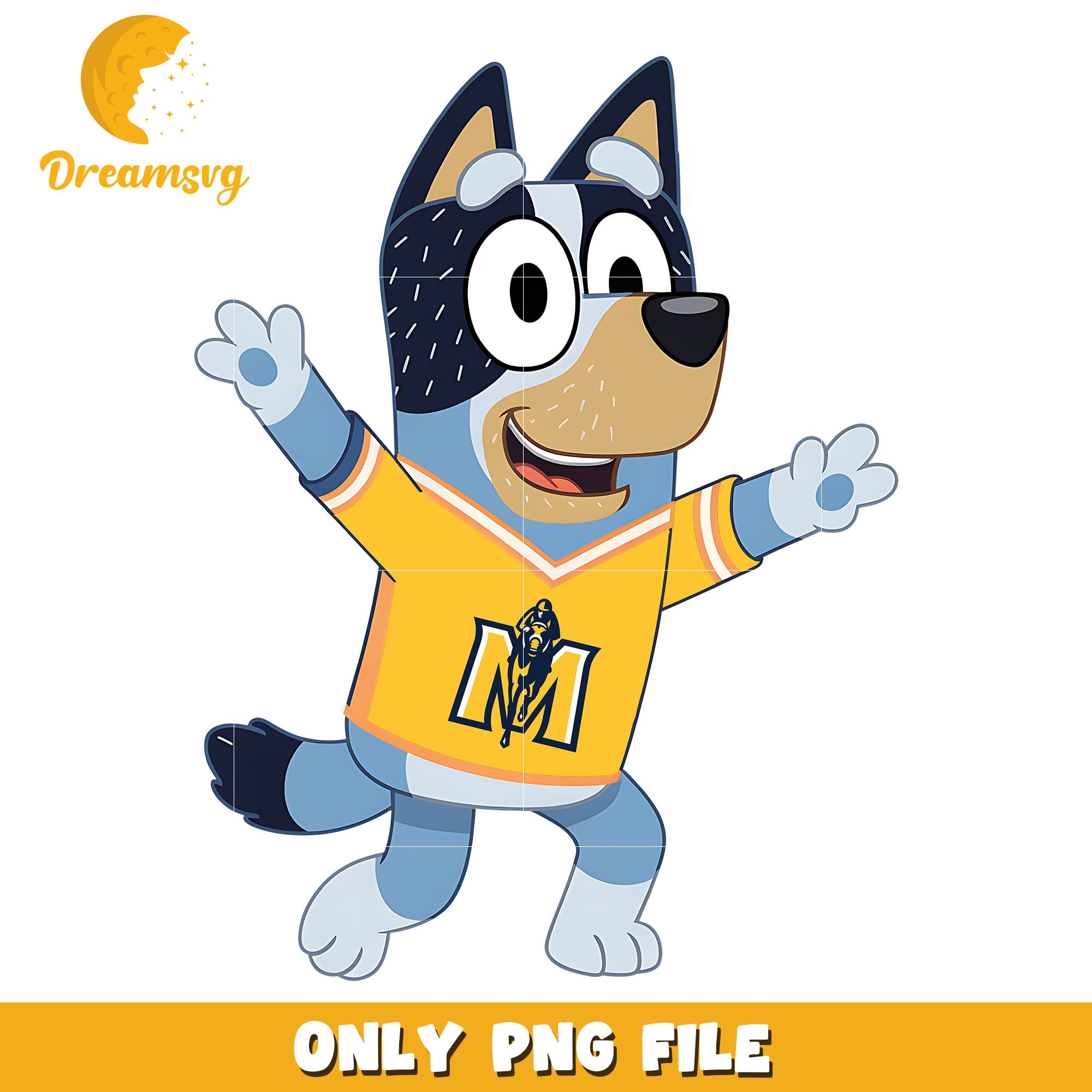 Bluey dad chearleader ncaa team png, Murray State Racers png, ncaa png