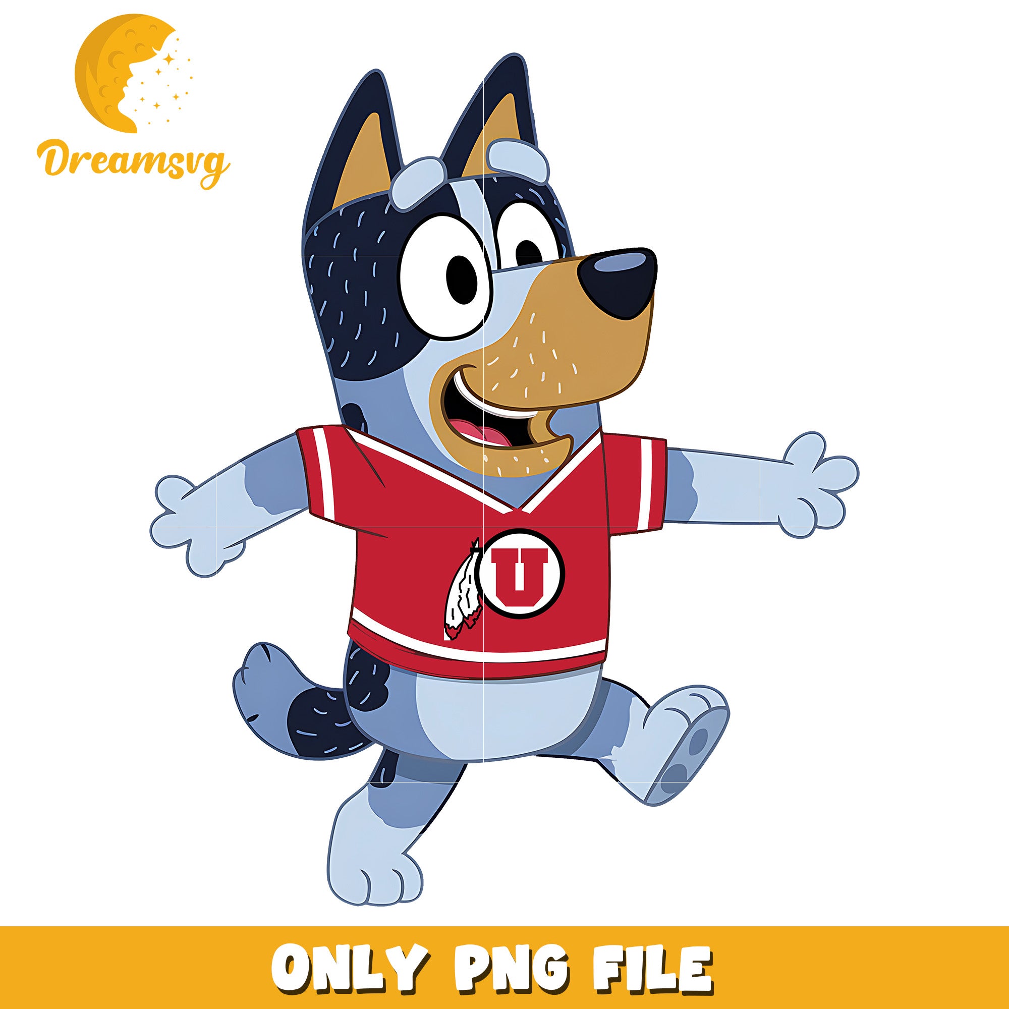 Bluey dad chearleader ncaa team png, Utah Utes png, ncaa png