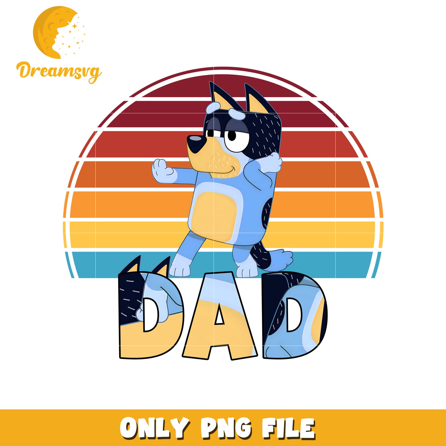 Bluey dad dancing png, dad character png, cartoon png – DreamSVG Store