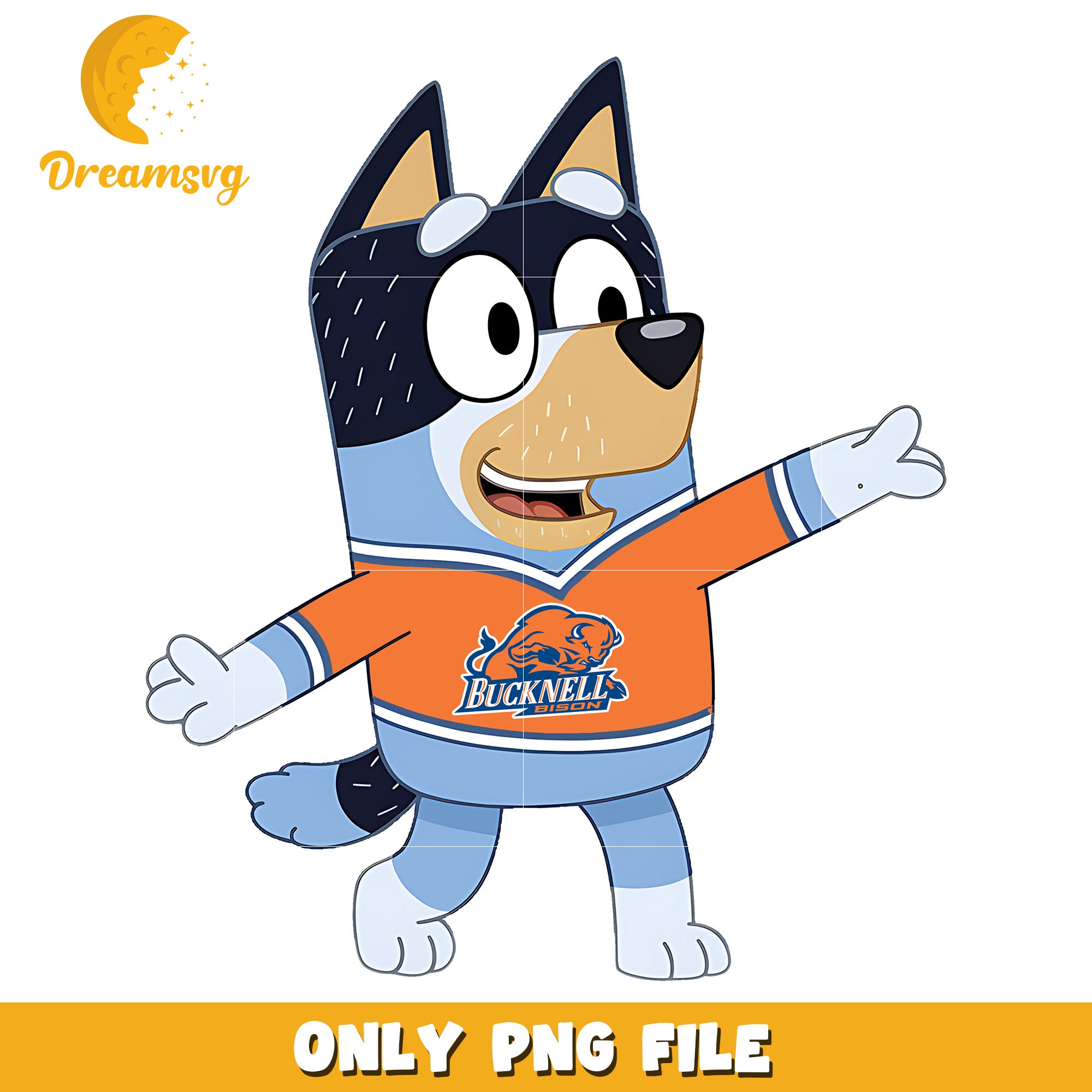 Bluey dad t-shirt logo png, Bucknell Bison png, ncaa png