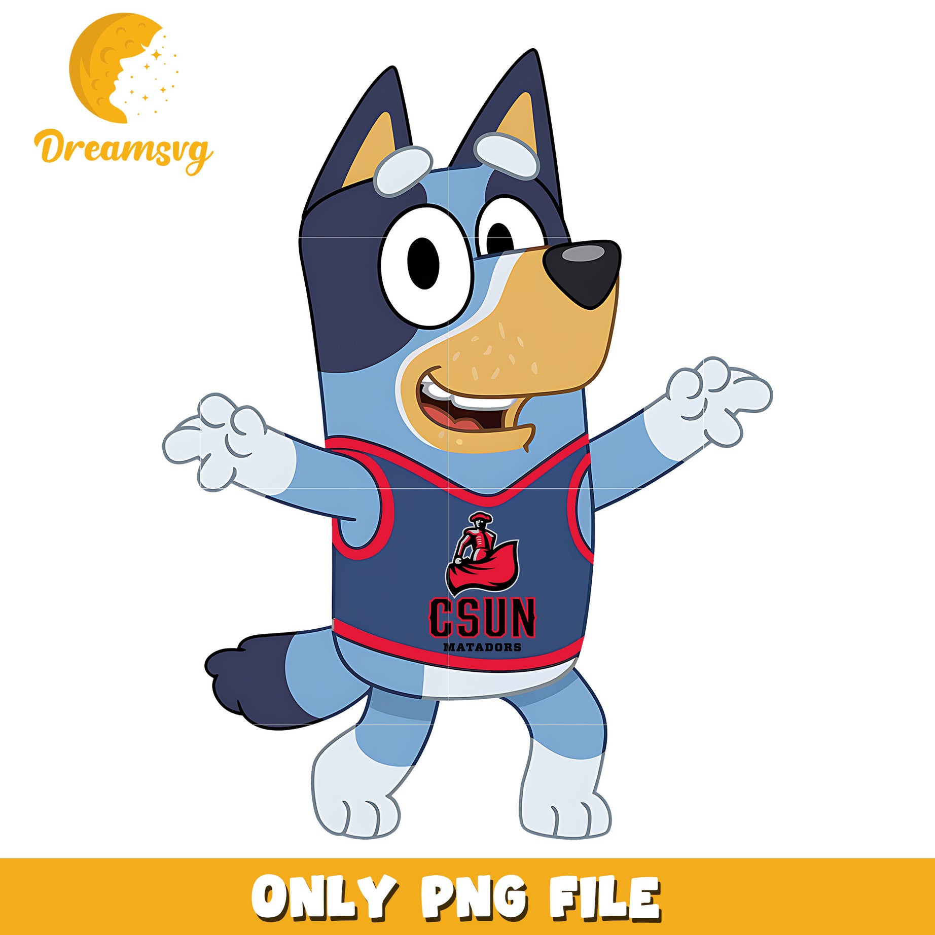 Bluey dad t-shirt logo png, Cal State Northridge Matadors png