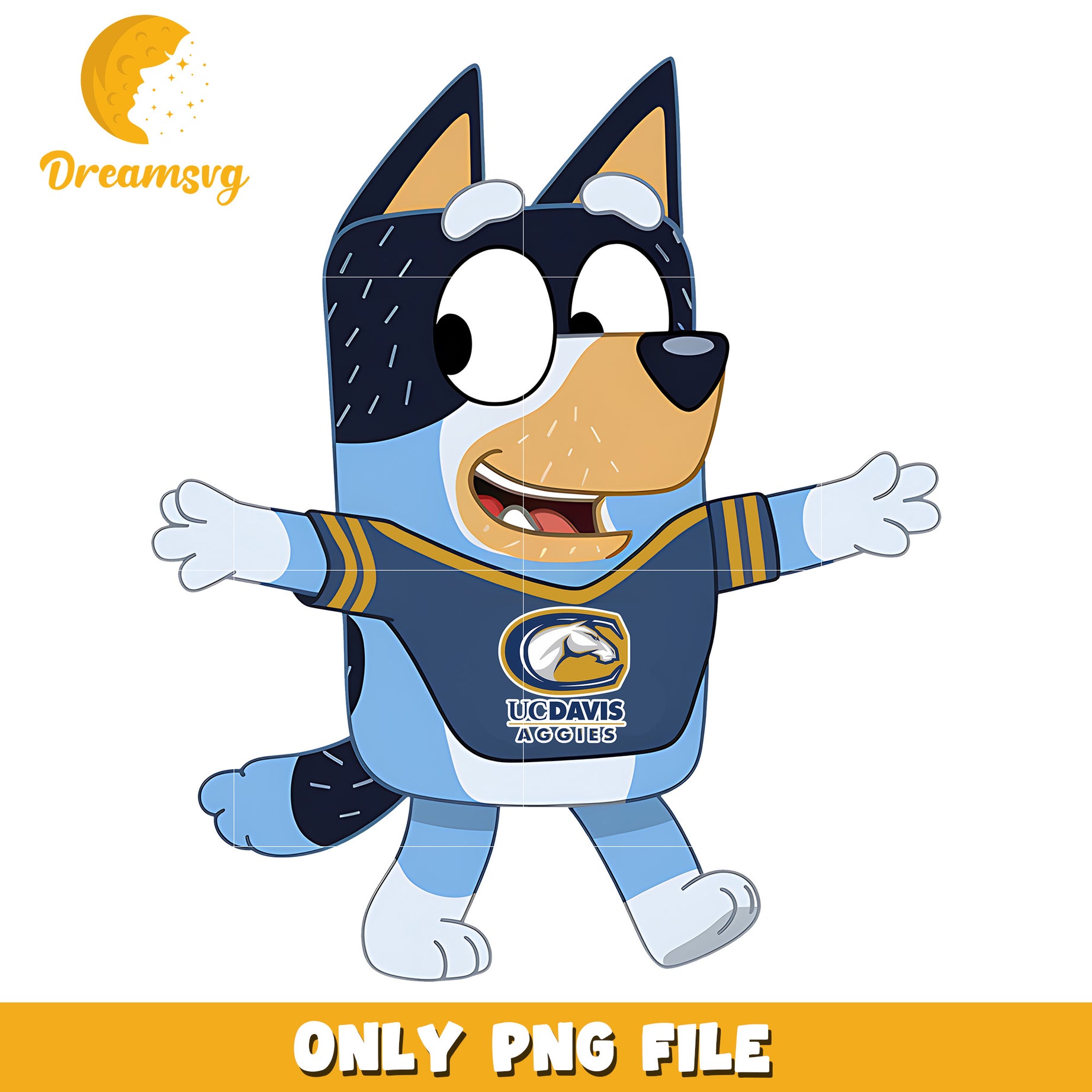 Bluey dad t-shirt logo png, California Davis Aggies png, ncaa png