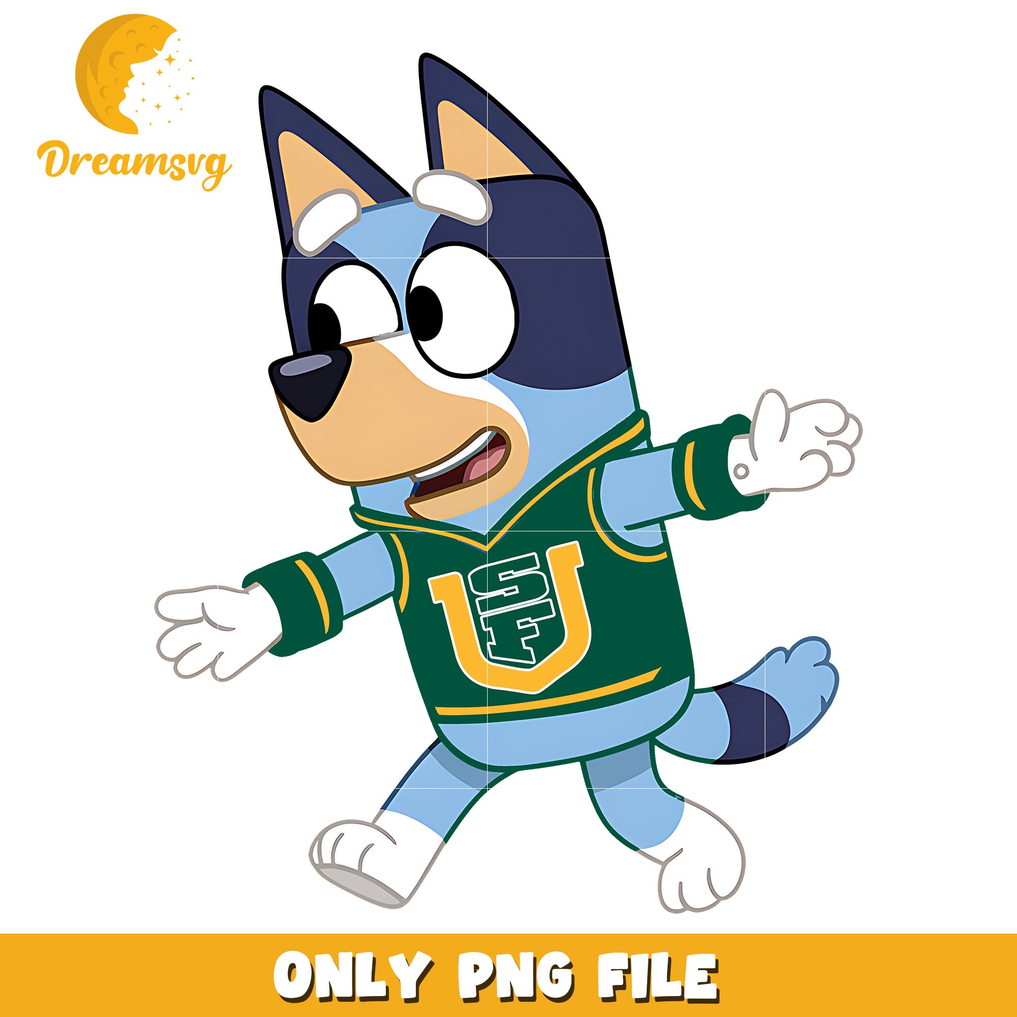 Bluey dog  Dons team png, San Francisco Dons png, ncaa png