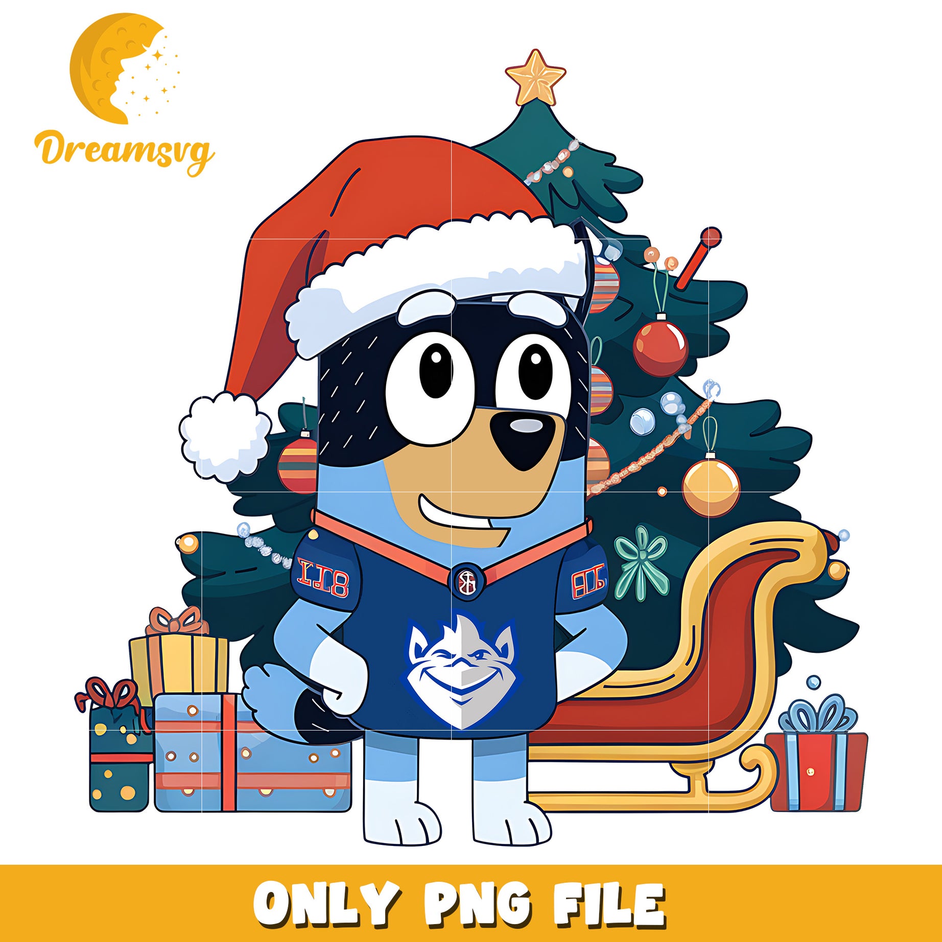 Bluey dog and christmas tree png, Saint Louis Billikens png, ncaa png