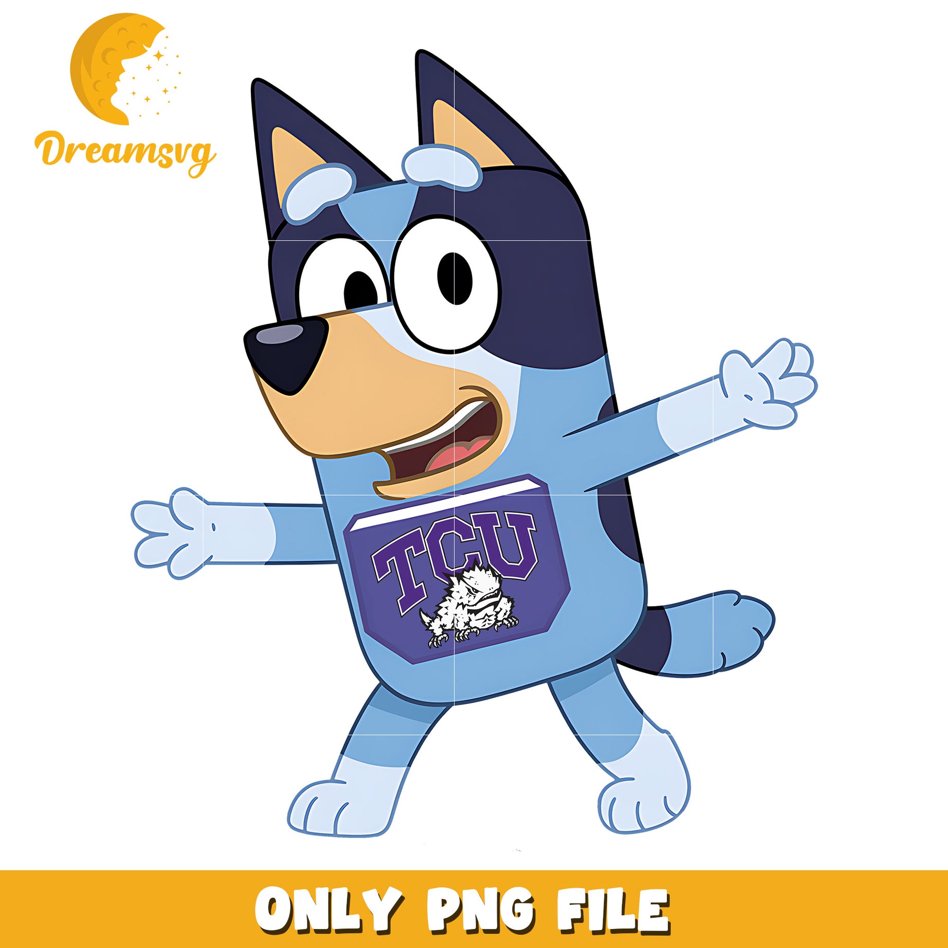 Bluey dog logo ncaa png, TCU Horned Frogs png, ncaa png