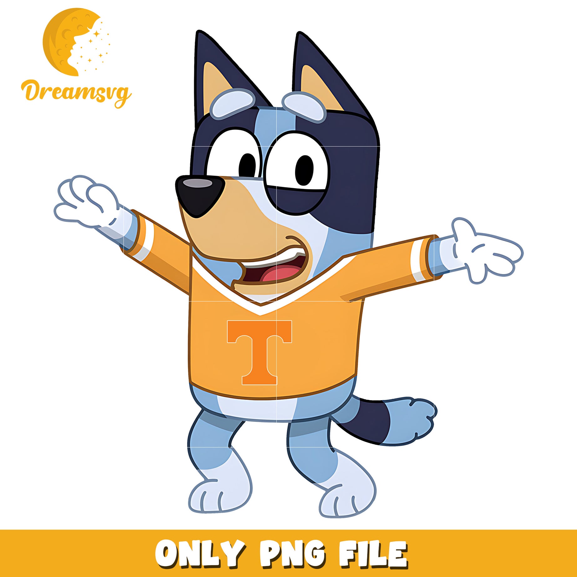 Bluey dog love sports png, Tennessee Volunteers png, ncaa png