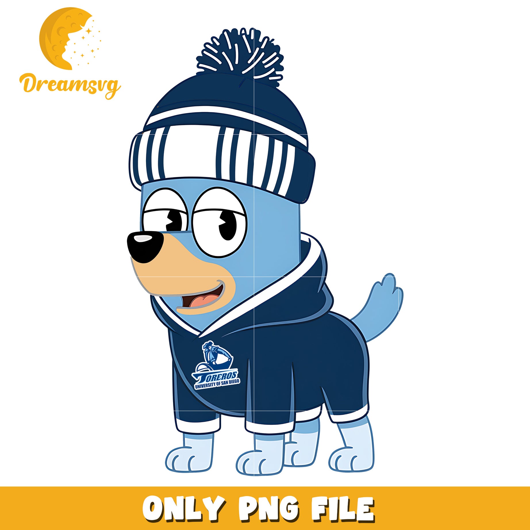 Bluey dog merry christmas png, San Diego Toreros png, ncaa png