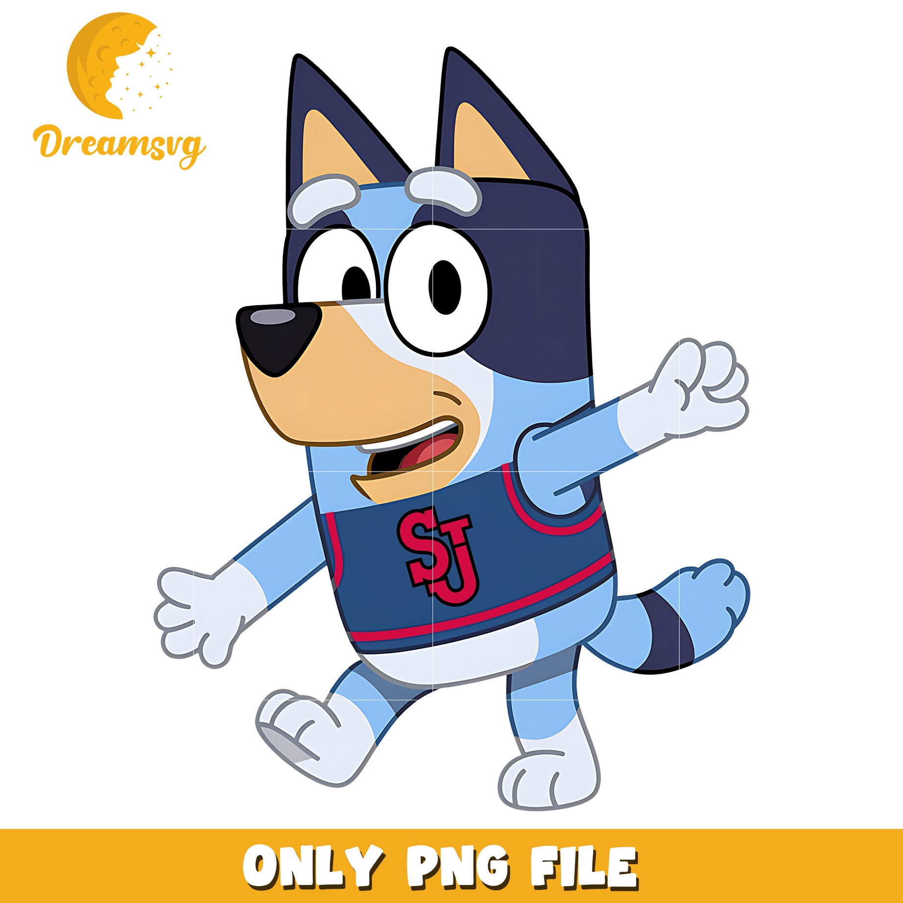 Bluey dog ncaa fan png, St John's Red Storm png, ncaa png