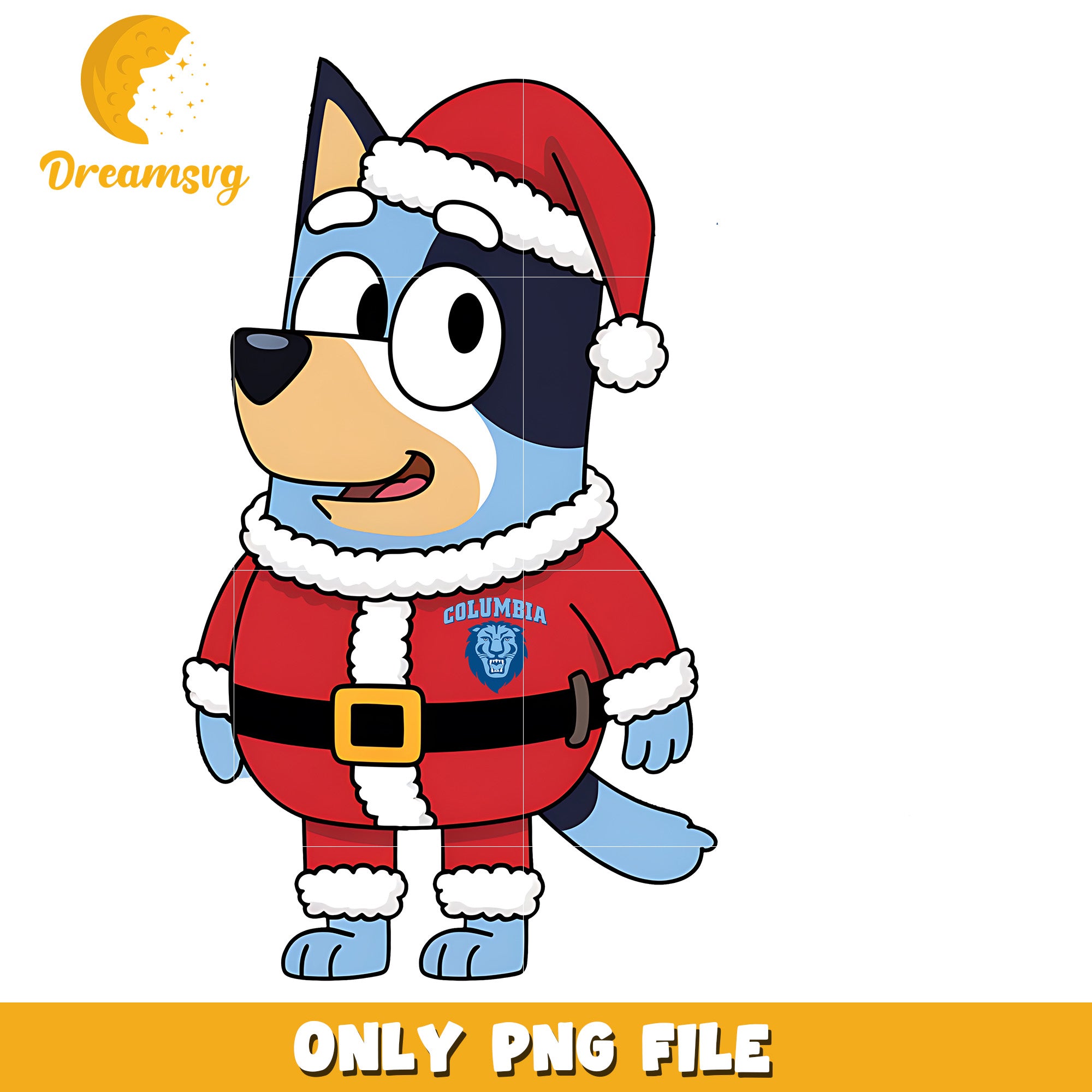 Bluey dog santa claus png, Columbia Lions png, ncaa png