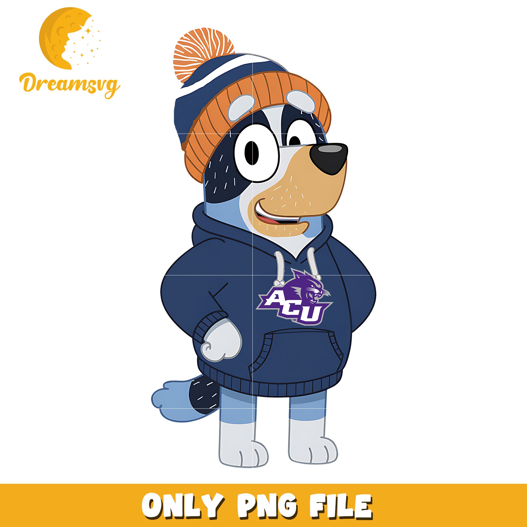 Bluey hoodie logo ncaa png, Abilene Christian Wildcats png, ncaa png