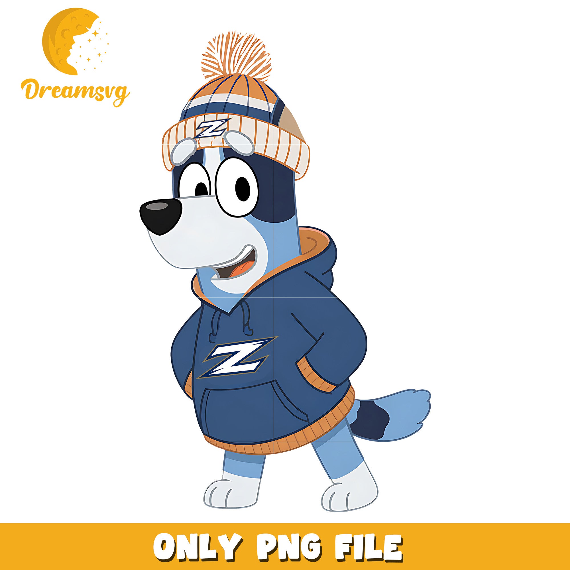 Bluey hoodie logo ncaa png, Akron Zips png, ncaa png