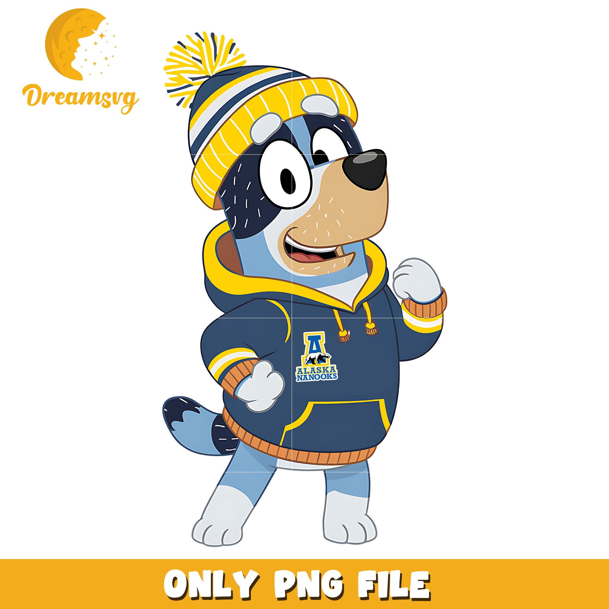 Bluey hoodie logo ncaa png, Alaska Nanooks png, ncaa png