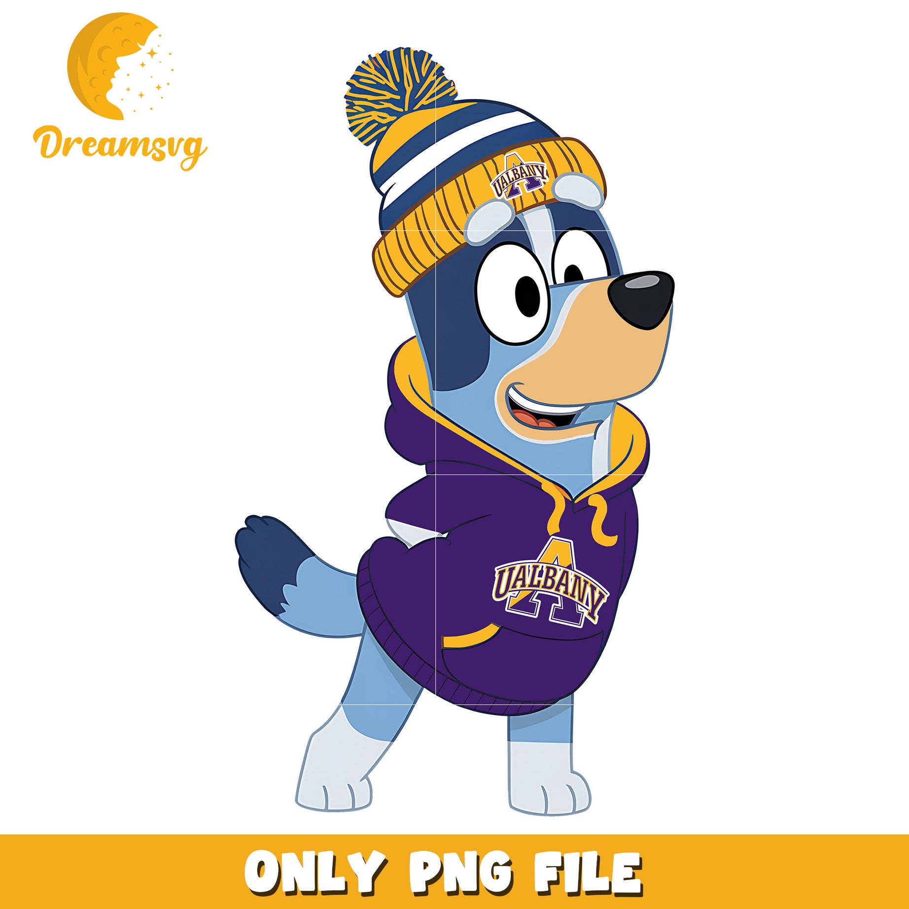 Bluey hoodie logo ncaa png, Albany Great Danes png, ncaa png
