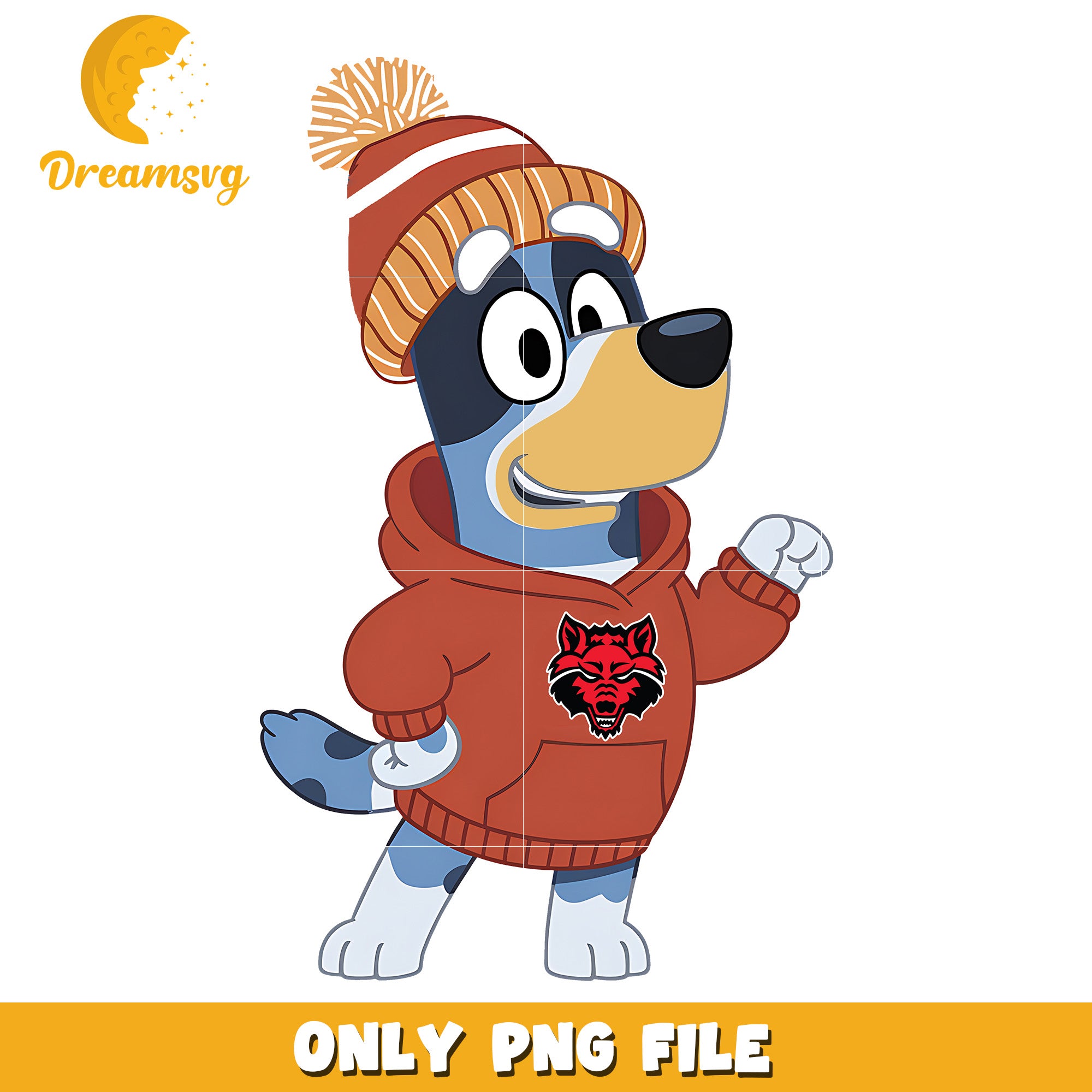 Bluey hoodie logo ncaa png, Arkansas State Red Wolves png, ncaa png