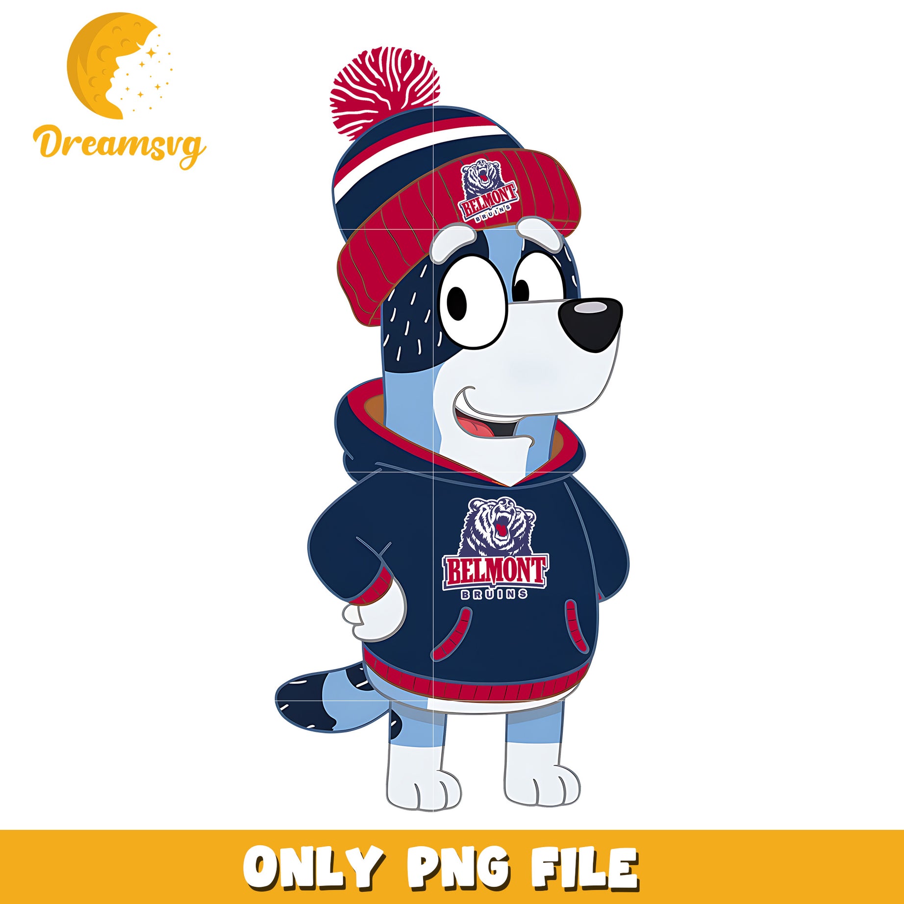 Bluey hoodie logo ncaa png, Belmont Bruins png, ncaa png