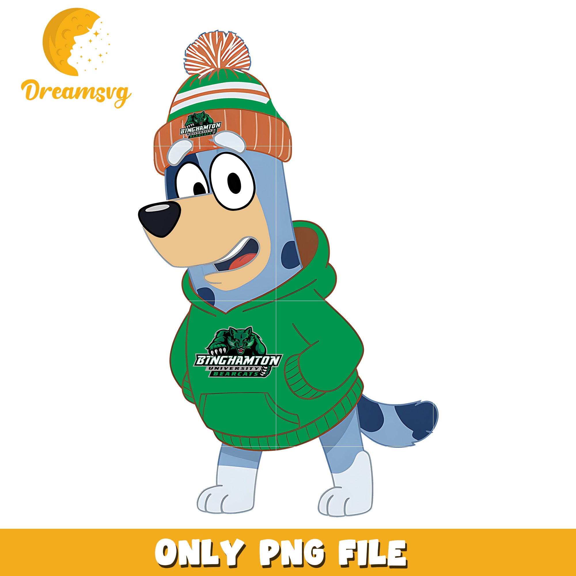 Bluey hoodie logo ncaa png, Binghamton Bearcats png, ncaa png