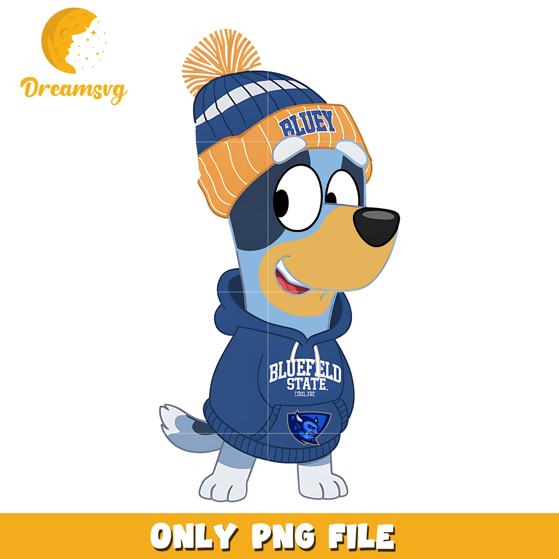 Bluey hoodie logo ncaa png, Bluefield State College png, ncaa png