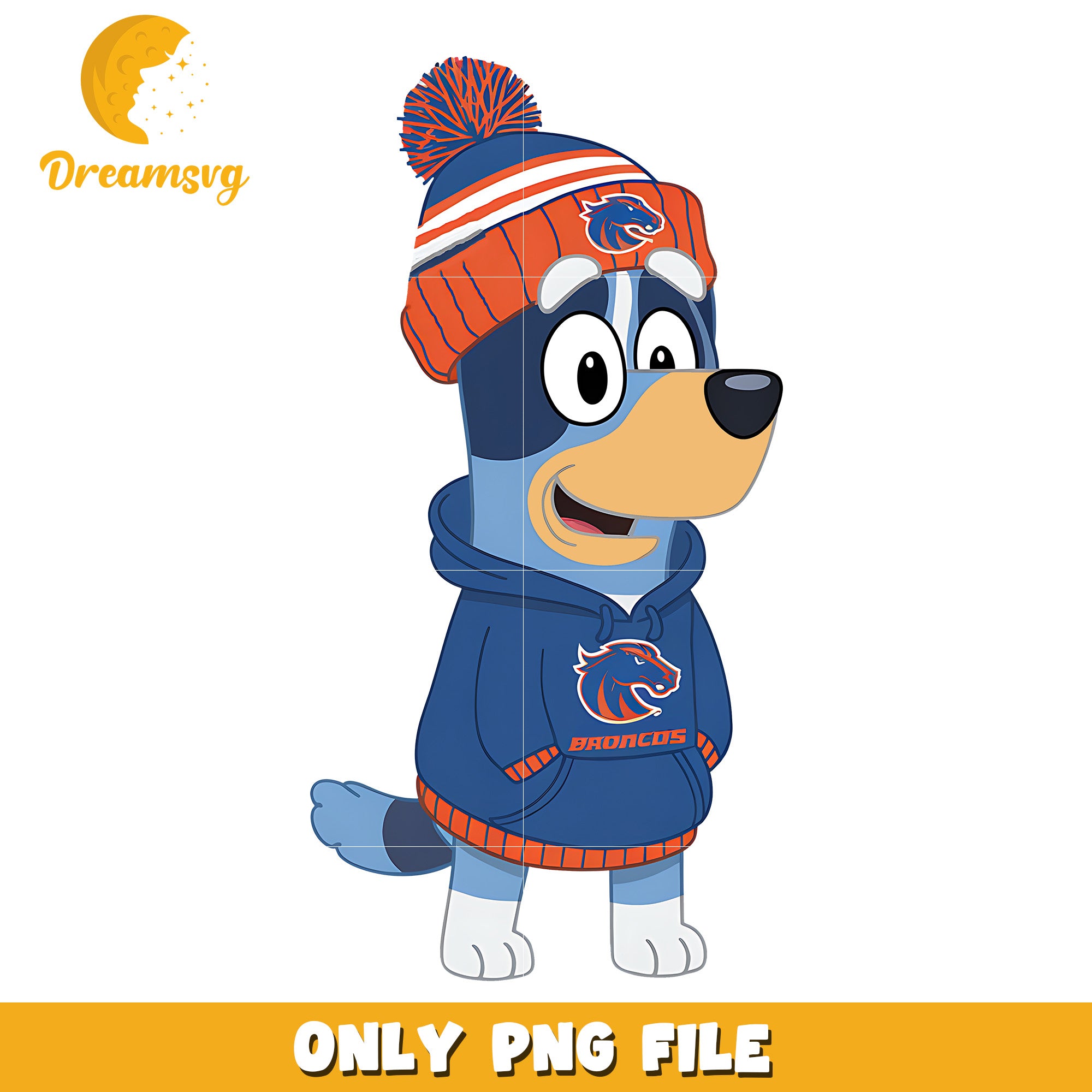 Bluey hoodie logo ncaa png, Boise State Broncos png, ncaa png