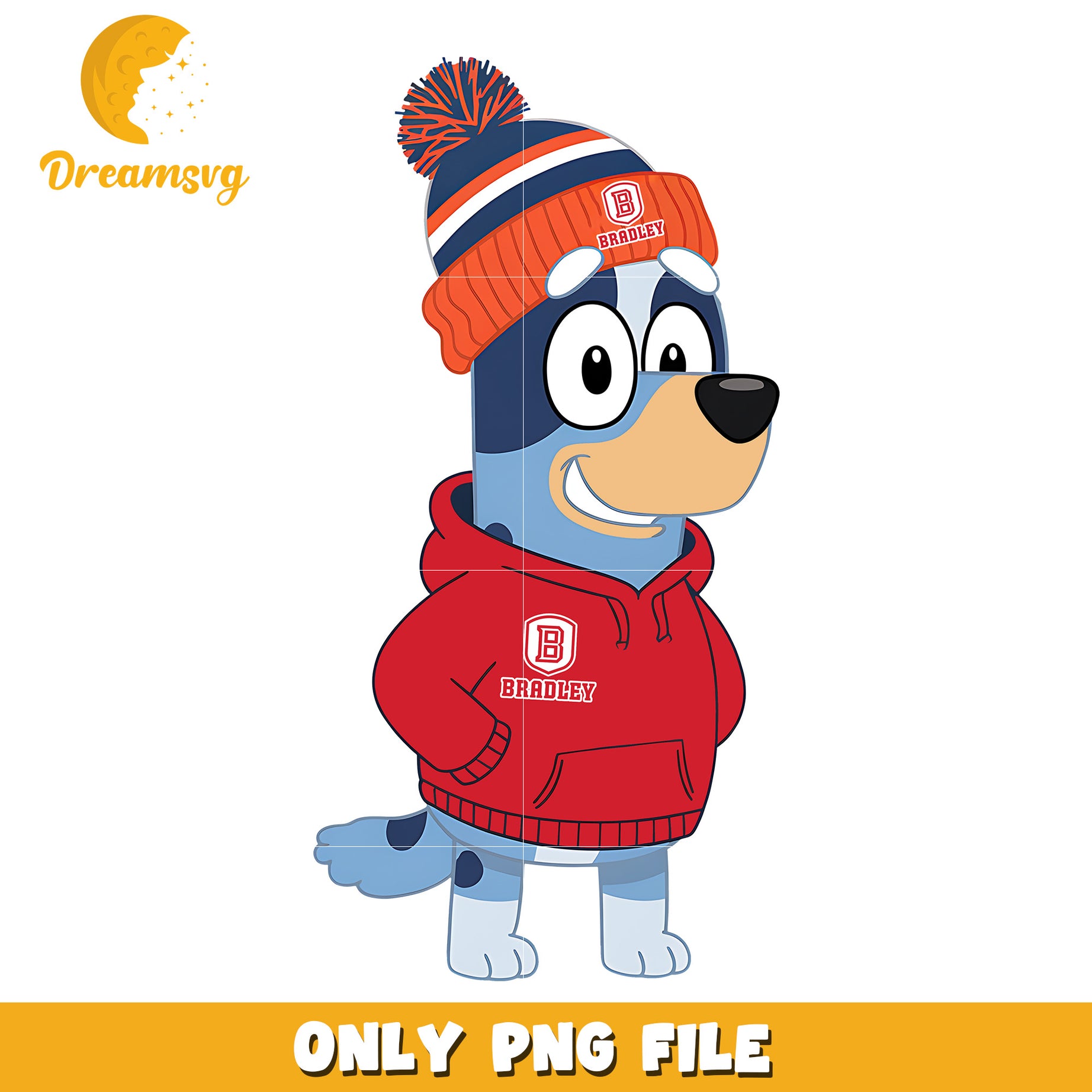 Bluey hoodie logo ncaa png, Bradley Braves png, ncaa png