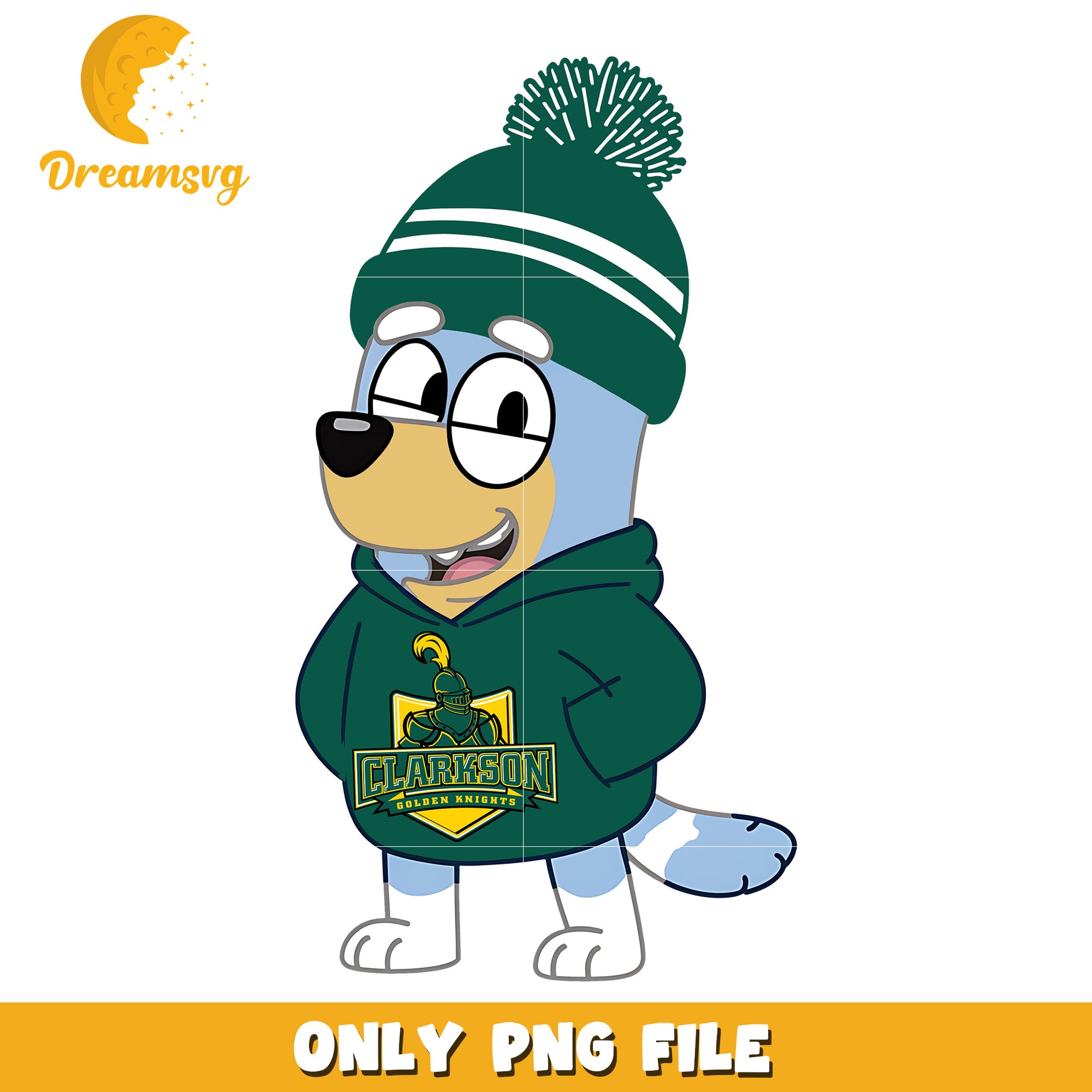 Bluey hoodie logo ncaa png, Clarkson Golden Knights png, ncaa png