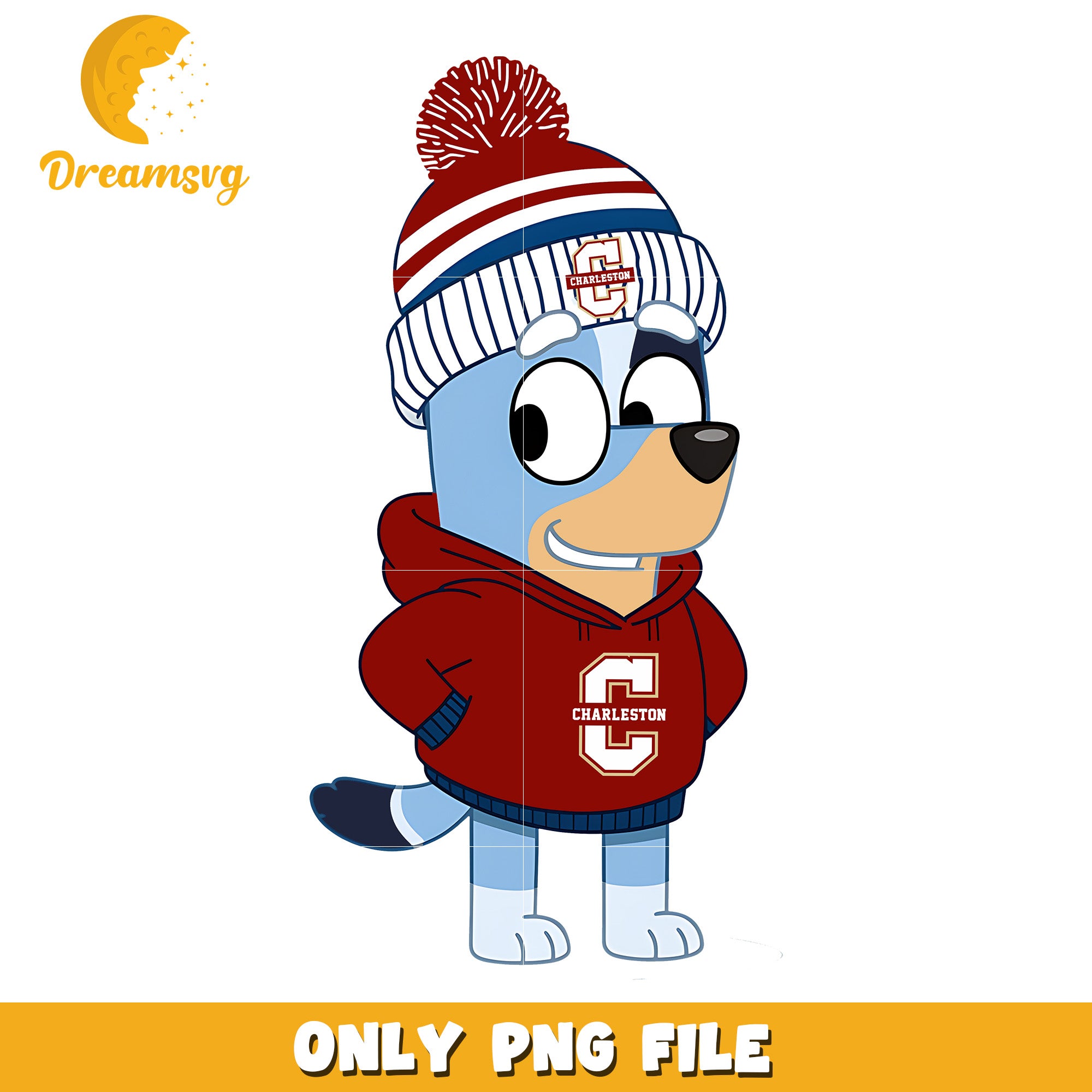 Bluey hoodie logo ncaa png, College of Charleston Cougars png, ncaa png