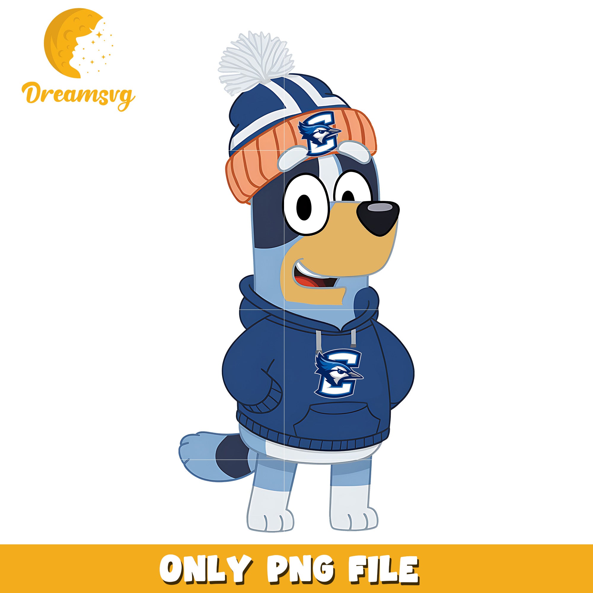 Bluey hoodie logo ncaa png, Creighton Bluejays png, ncaa png