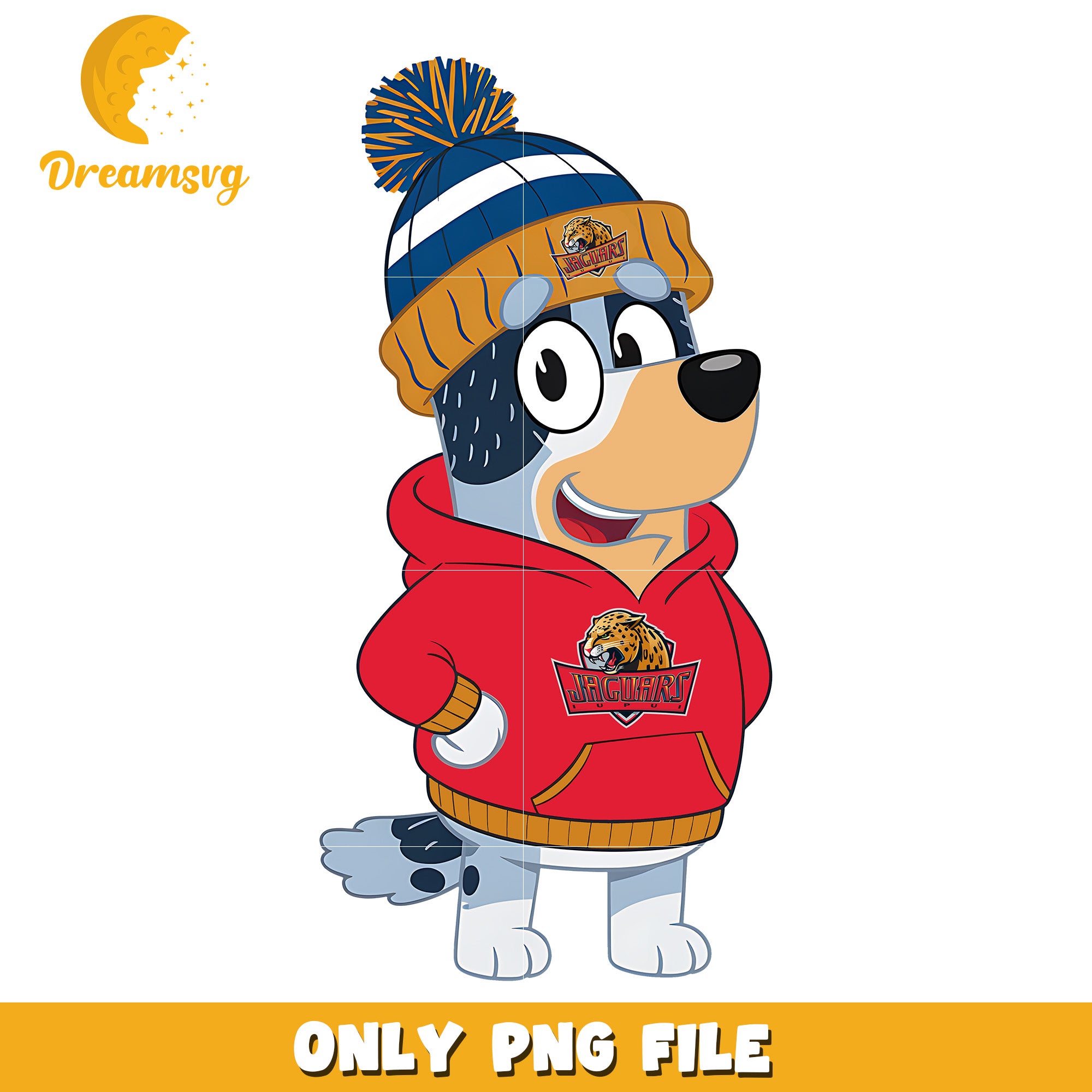 Bluey hoodie logo ncaa png, Cyclones IUPUI Jaguars png, ncaa png