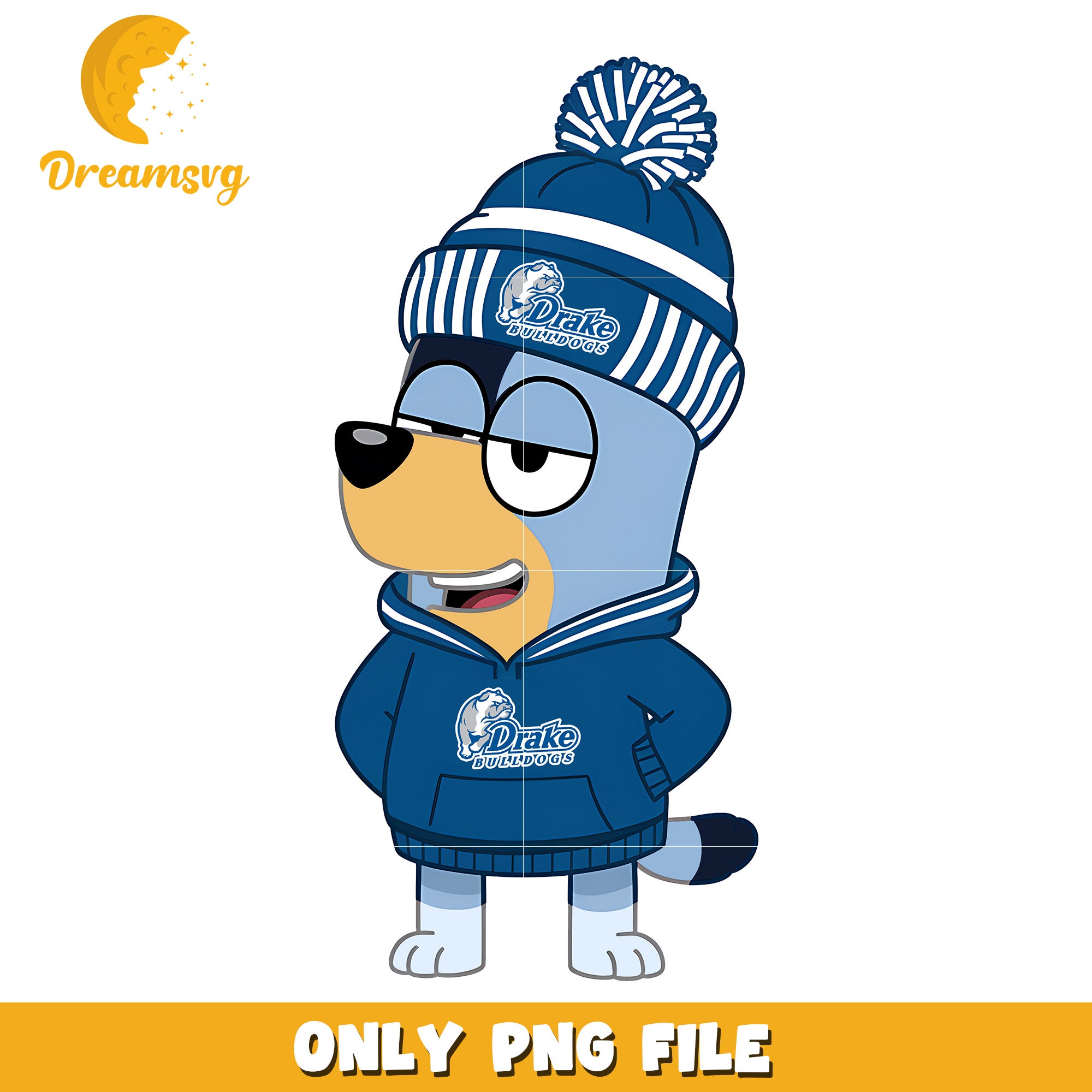 Bluey hoodie logo ncaa png, Drake Bulldogs png, ncaa png