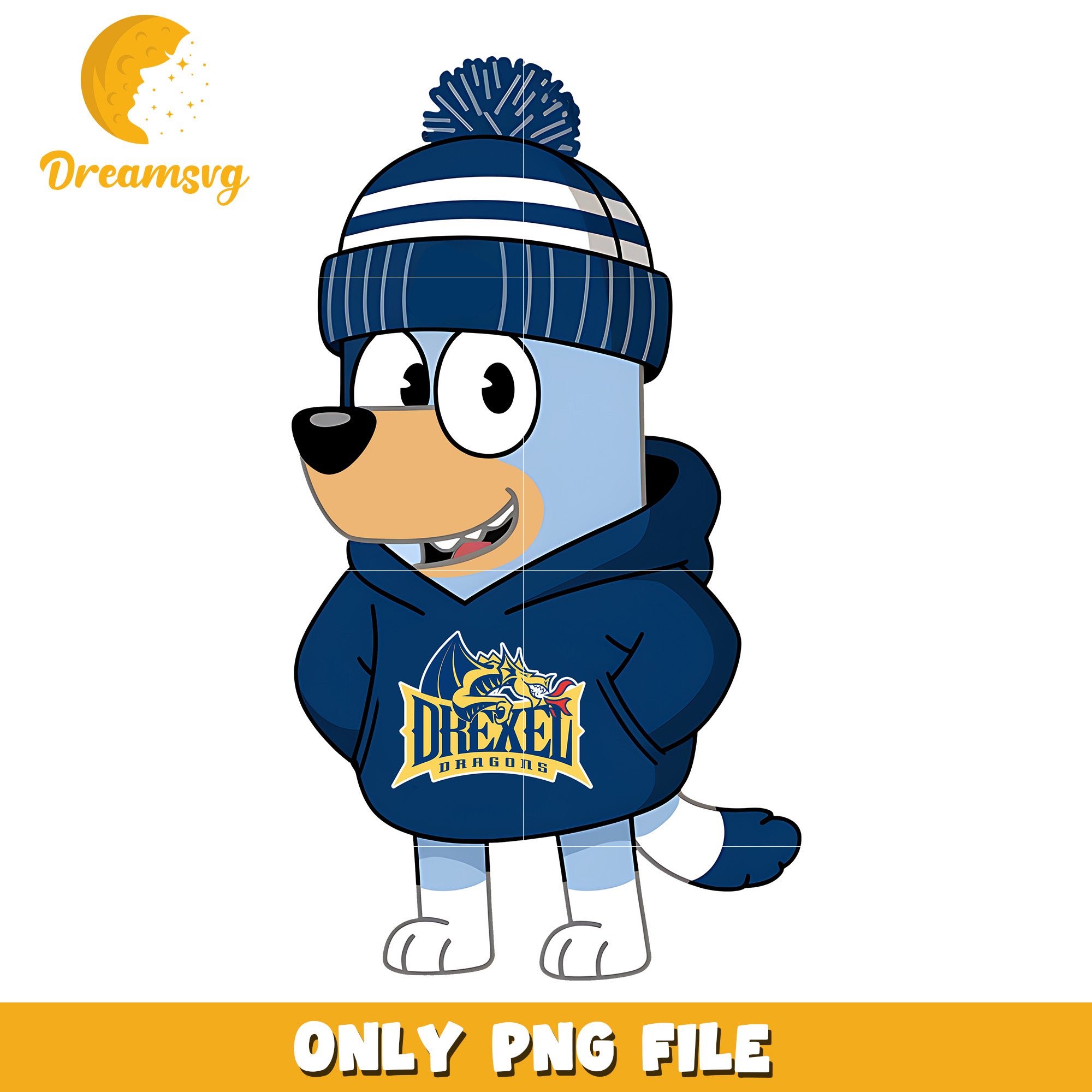 Bluey hoodie logo ncaa png, Drexel Dragons png, ncaa png