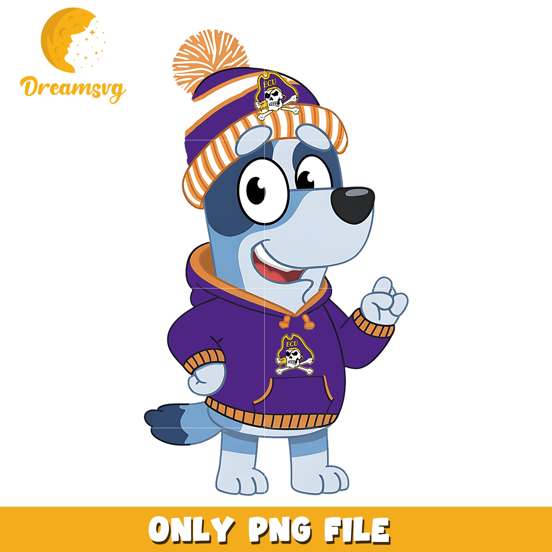 Bluey hoodie logo ncaa png, East Carolina Pirates png, ncaa png