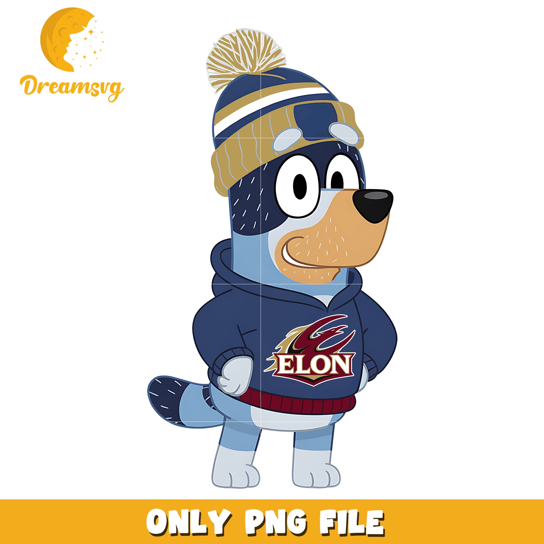 Bluey hoodie logo ncaa png, Elon Phoenix png, ncaa png